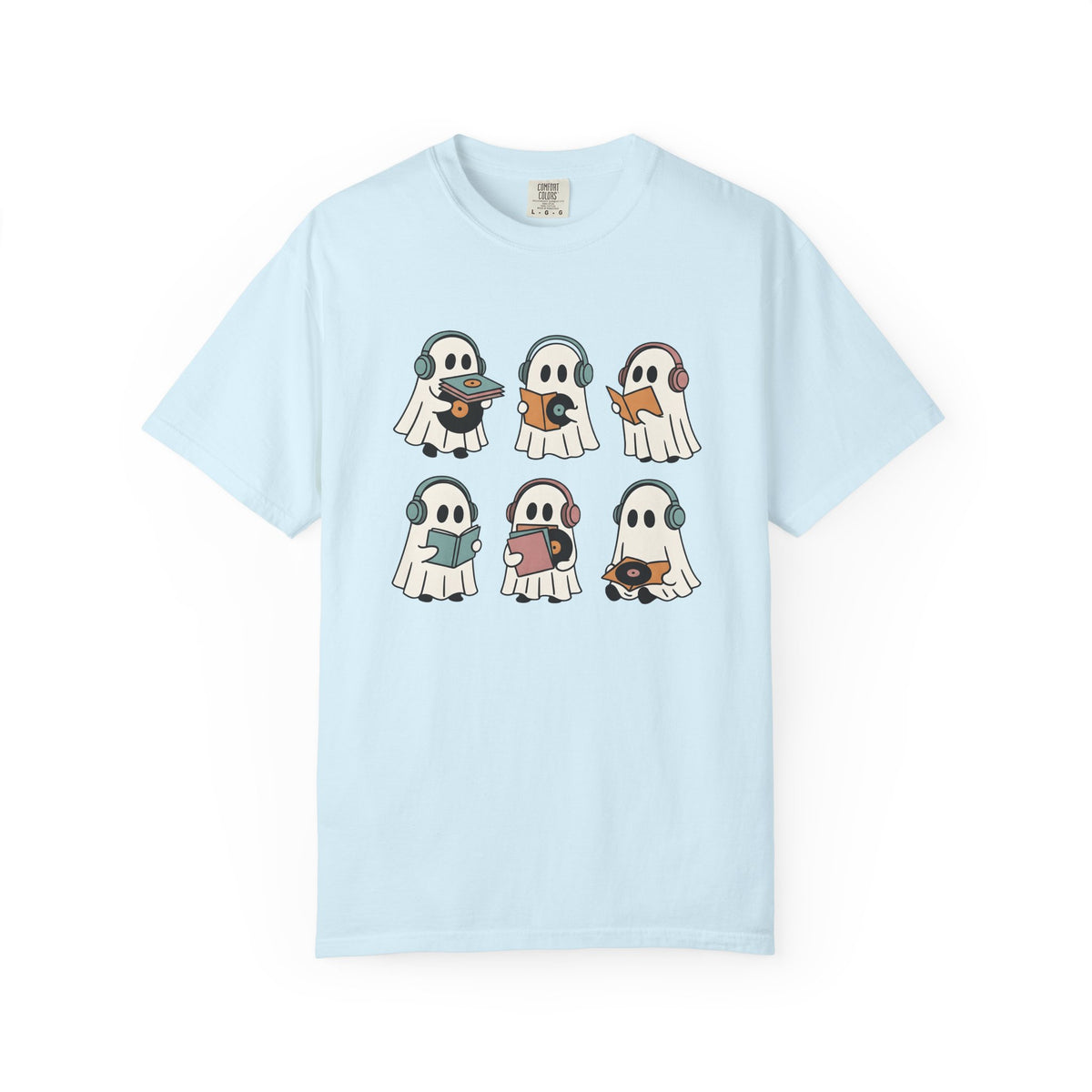 Ghost Music Shirt Halloween Music Unisex Gift Cartoon Tee Spirit T-Shirt Horror