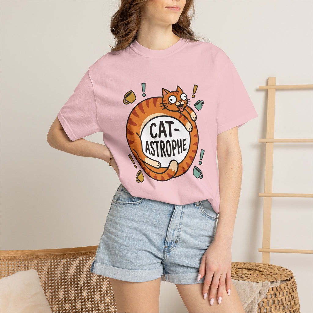 Ginger Cat Shirt Funny Wildlife Gift Women Comic Tee Orange Cat T-Shirt Humor Fan Cartoon Tshirt Animal Graphic Sketch Mug Tshirt