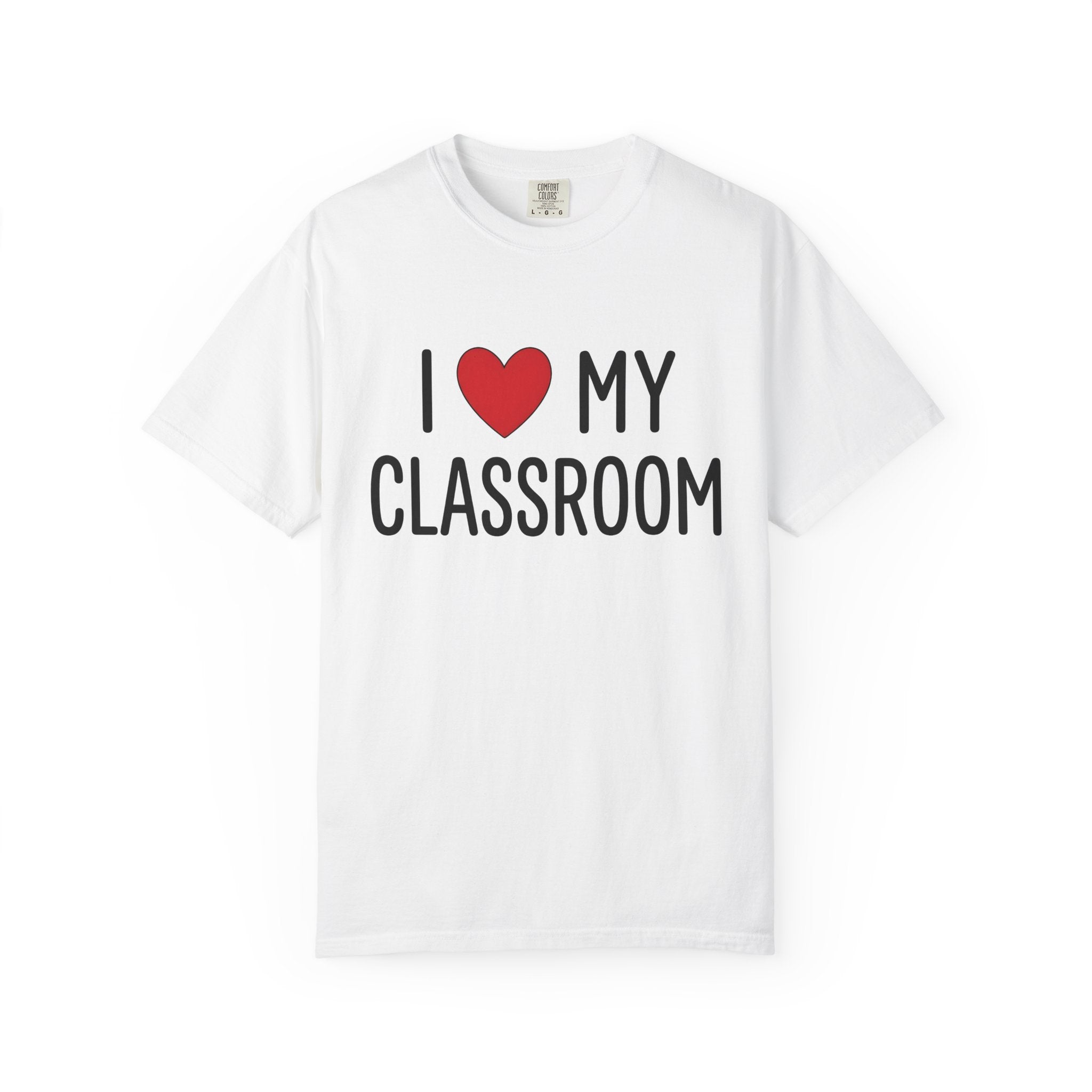 Heart Classroom Shirt Teacher School Gift Women Bold Tee Classroom T-Shirt Educator Enthusiast Graphic Tshirt Simple Design Illustration