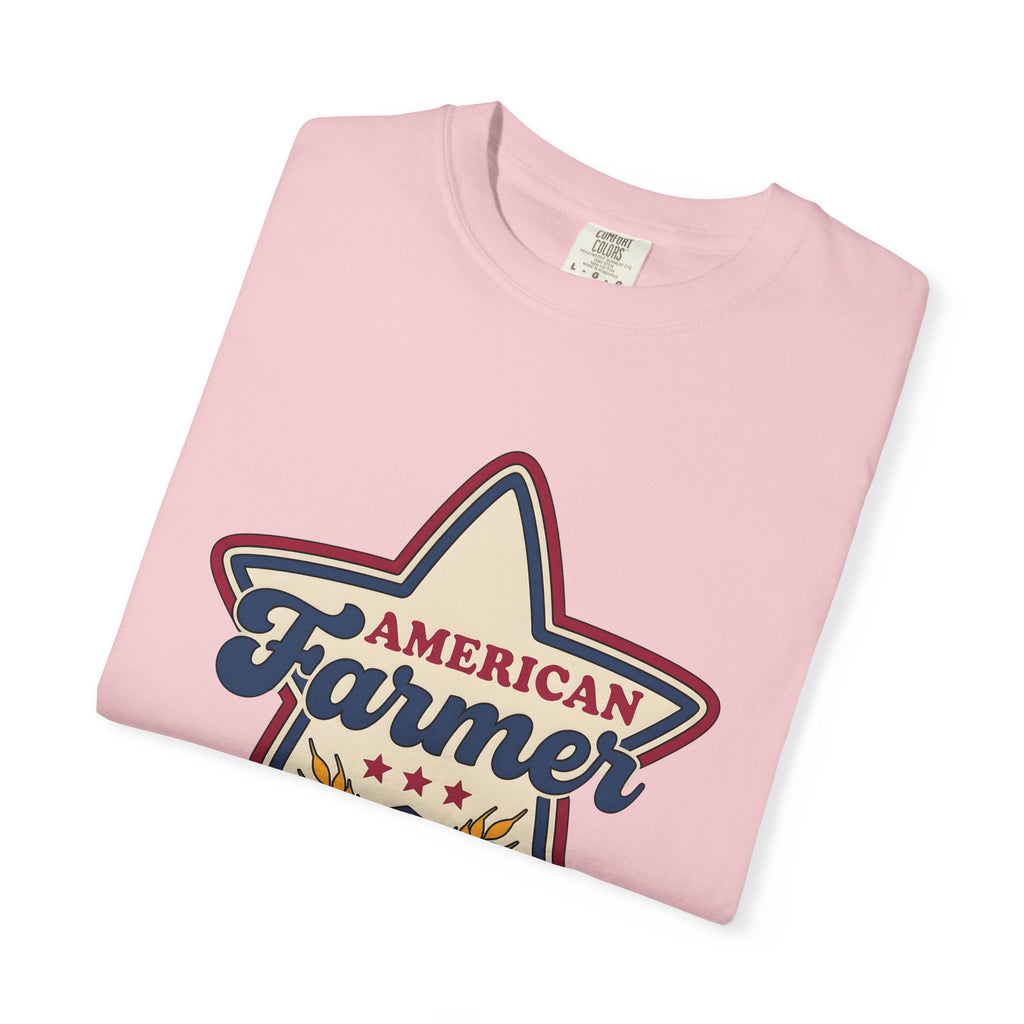 Star Graphic Shirt America Farming Gift Women Vintage Tee Star T-Shirt Patriot Fan Distressed Tshirt Agriculture Graphic Retro Wheat Tshirt