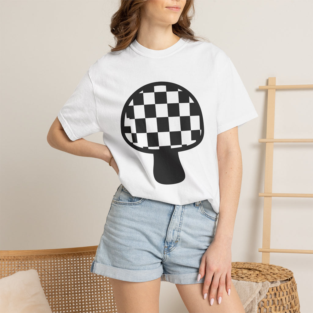 Tartan Mushroom Shirt Mushroom Look Gift Women Eye-Catching Tee Fungus T-Shirt Fungi Fan Spotted Tshirt Style Graphic Sleek Weave Tshirt