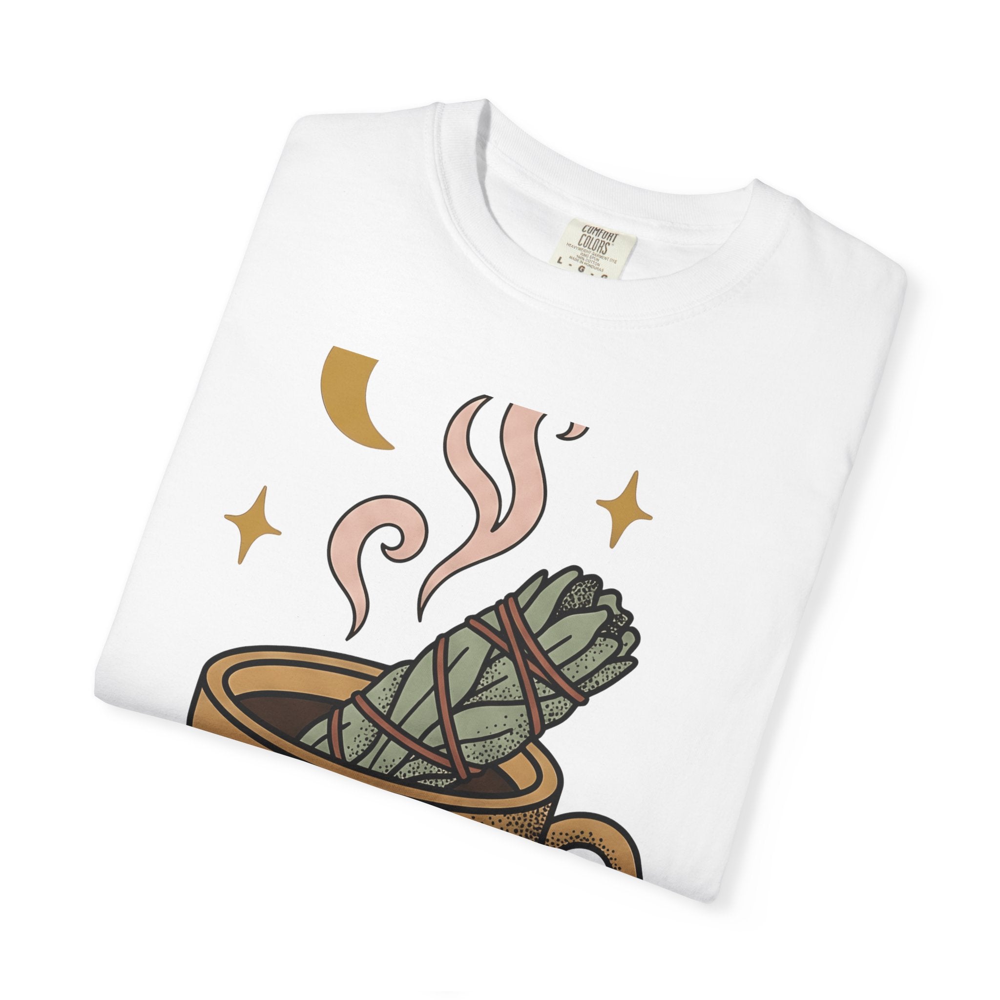 Sage Stick Mug Shirt Boho Chic Spells Gift Women Sketch Tee Smudging T-Shirt Bohemian Enthusiast Doodle Tshirt Magical Graphic Line Art