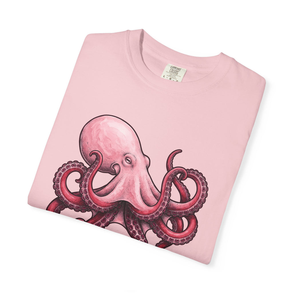Octopus Graphic Shirt Animals Ocean Gift Women Detailed Tee Cephalopod T-Shirt Wildlife Fan Kraken Graphic Illustration Retro Tshirt Vintage