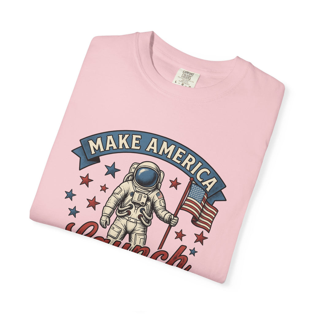 Astronaut Flag Shirt America Patriotic Gift Women Vintage Tee Space Flag T-Shirt American Enthusiast Distressed Tshirt Star Spangled Graphic