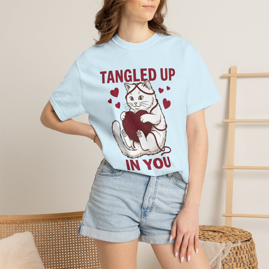 Kitten Wool Shirt Cat Romance Gift Women Sketch Tee Woolly Kitten T-Shirt Cat Fan Feline Graphic Tshirt Valentine Design Retro Love Symbols