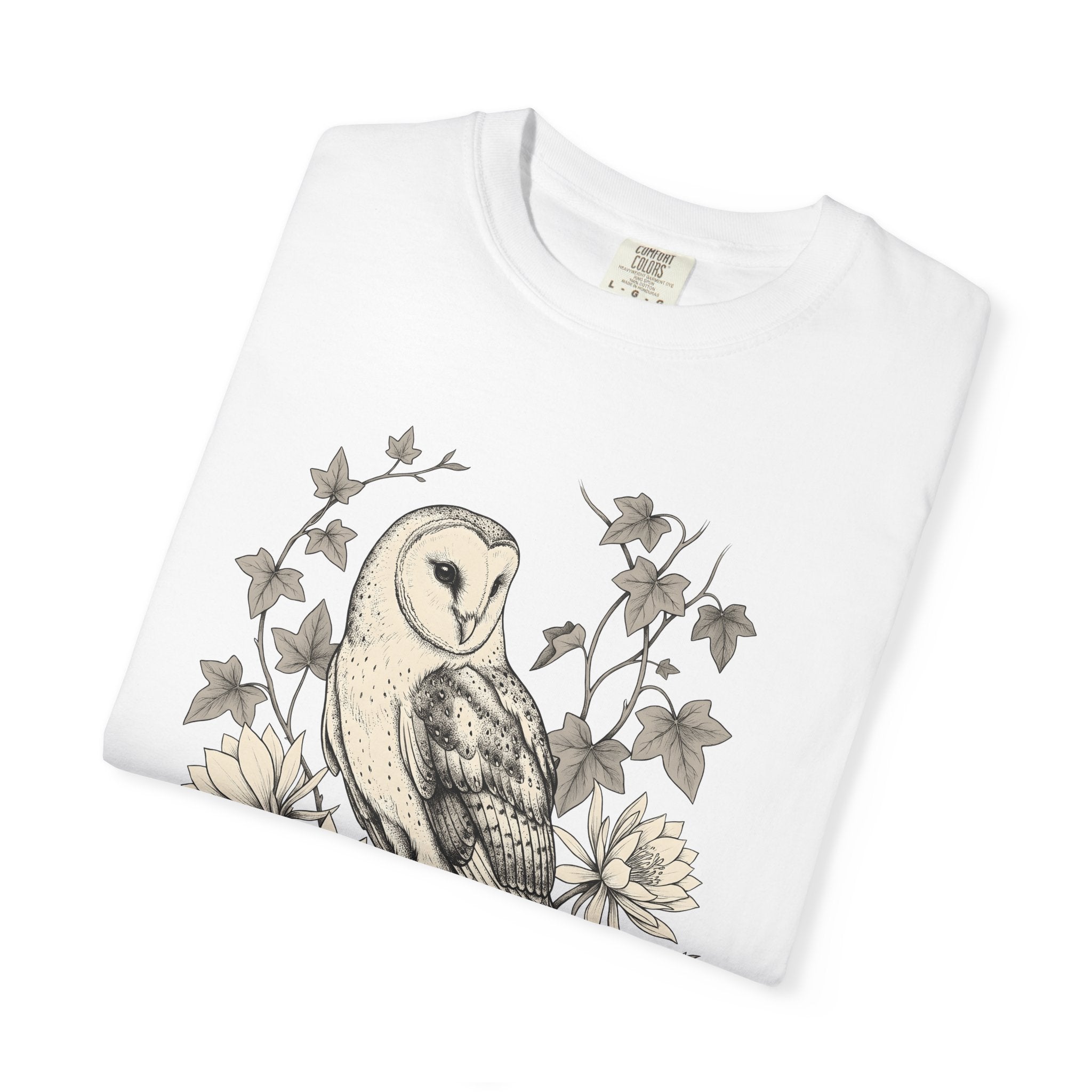Barn Owl Shirt Cottagecore Environment Gift Women Garden Art Tee Owl T-Shirt Cottagecore Fan Artistic Tshirt Eco Graphic Classic Blossom
