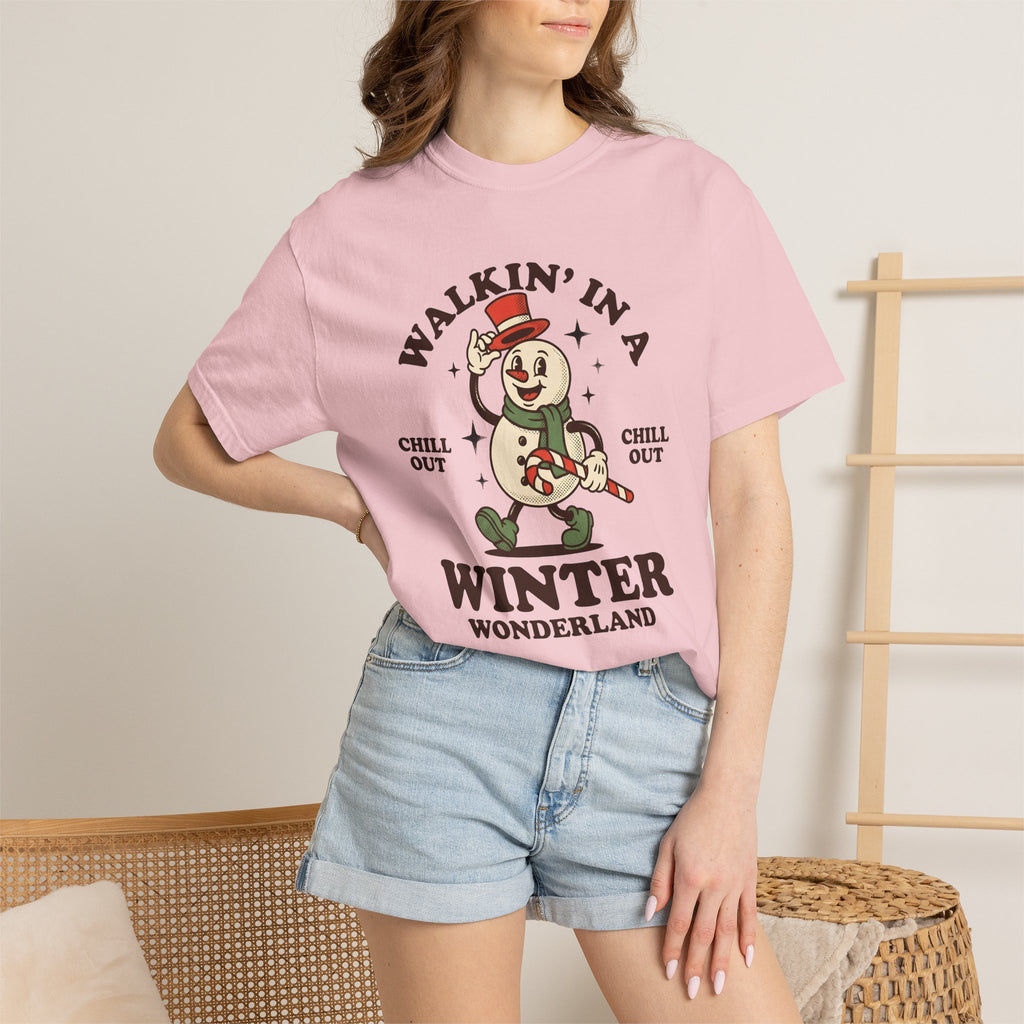 Snowman Peppermint Stick Shirt Christmas Cold Season Gift Women Antique Tee Frosty T-Shirt Winter Fan Vintage Tshirt Frosty Graphic Old
