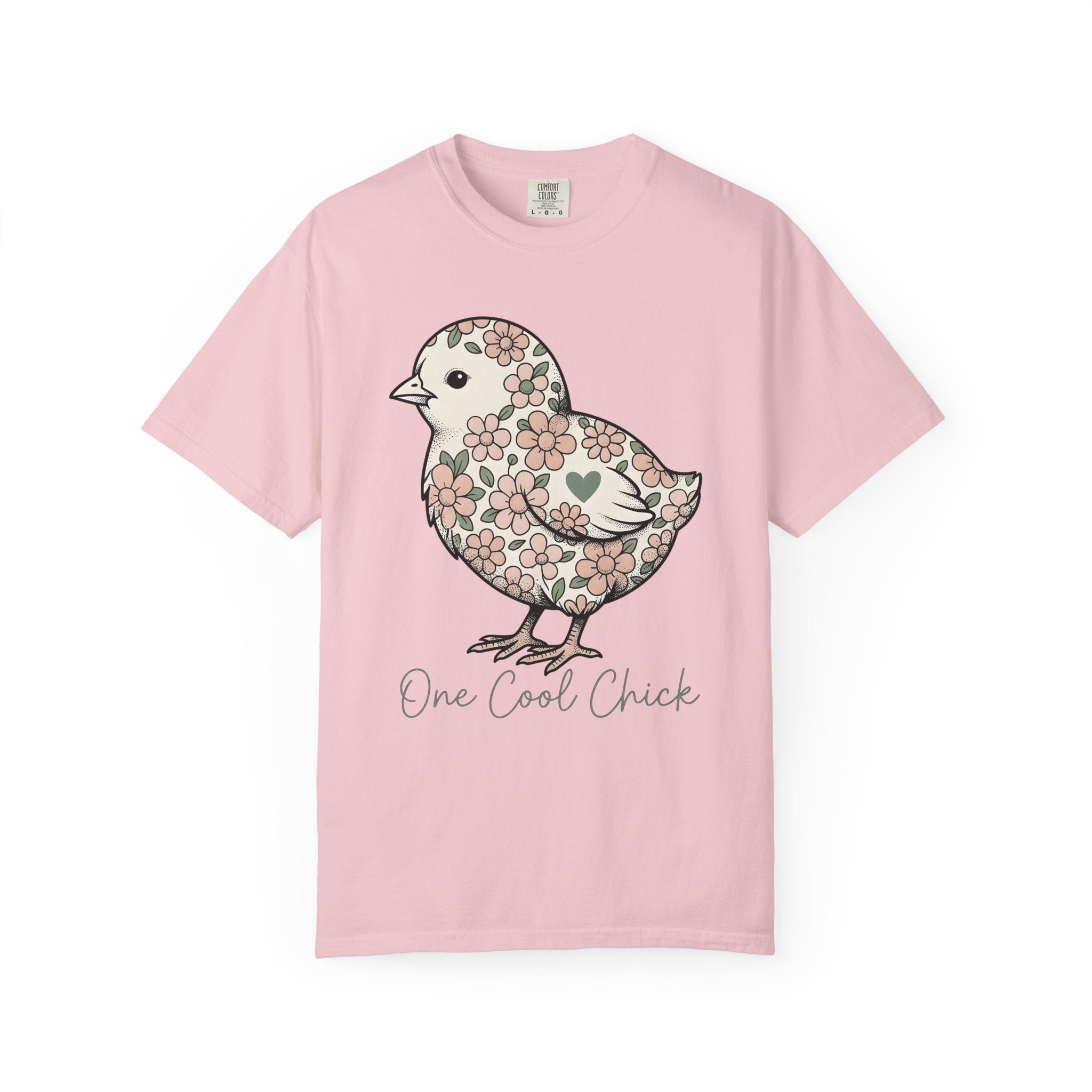 Blossom Hen Shirt Easter Wildlife Gift Women Indie Tee Chicken T-Shirt Spring Fan Hen Tshirt Wildlife Illustration Classic Heart Shape