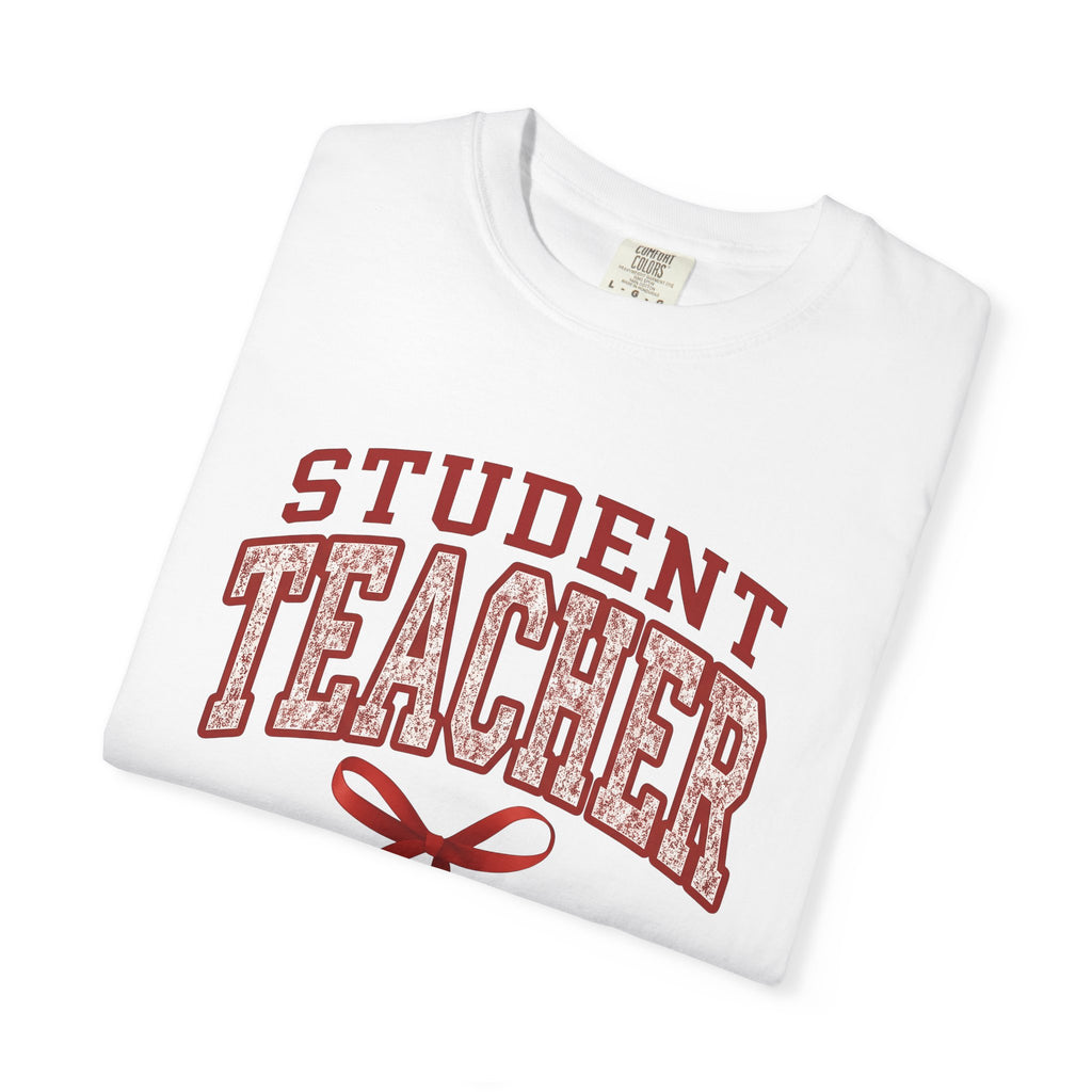 Bold Varsity Text Shirt Teacher School Gift Women Glitter Tee Lettering T-Shirt Educator Enthusiast Sparkle Tshirt Classroom Graphic Retro