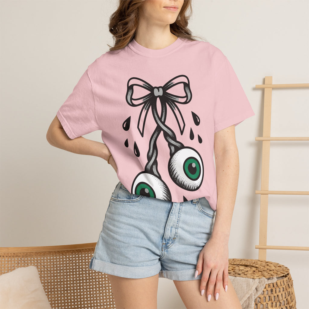 Eye Bow Shirt Halloween Macabre Gift Women Neo Traditional Tee Eyebrow T-Shirt Horror Fan Tattoo Tshirt Dark Graphic Antique Water Droplet