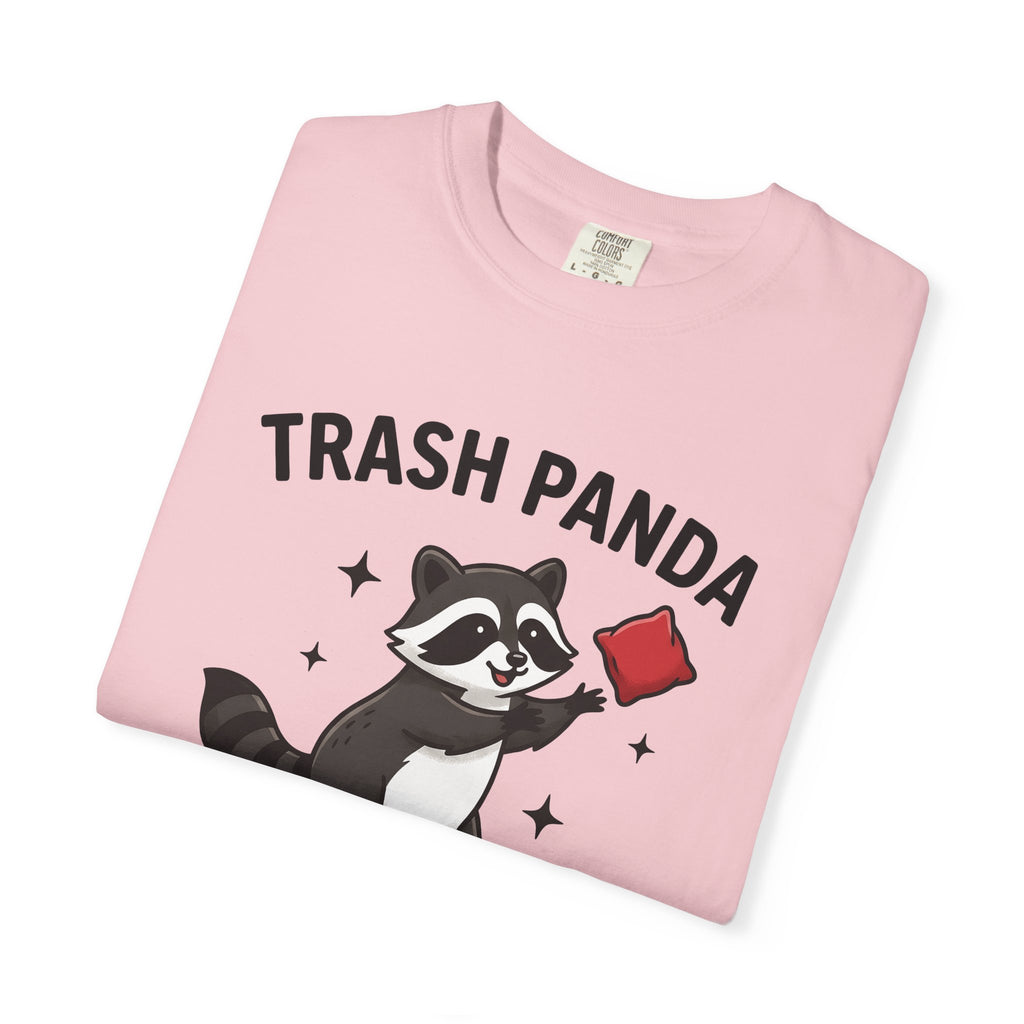 Raccoon Cornhole Shirt Cornhole Wildlife Gift Women Comic Tee Cornhole Boards T-Shirt Cornhole Fan Cartoon Tshirt Animal Graphic Fun Bean