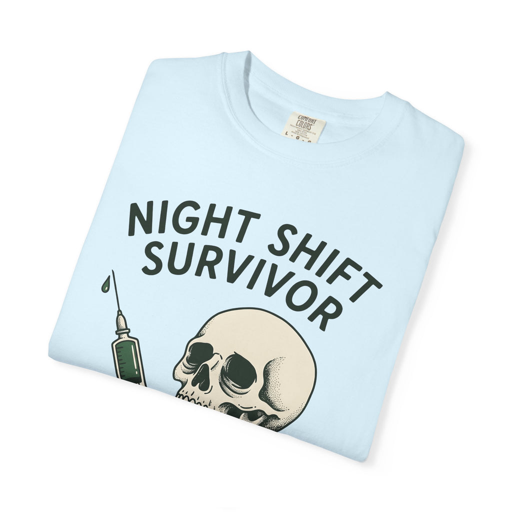 Skull Needle Shirt Nurses Fall Gift Women Traditional Tee Sewing T-Shirt Nurse Enthusiast Classic Tshirt Autumn Graphic Retro Bony Hand