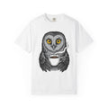 Owl Coffee Mug Shirt Coffee Pets Gift Women Line Art Tee Owl T-Shirt Coffee Fan Hoot Graphic Hand Drawn Steam Wave Tshirt