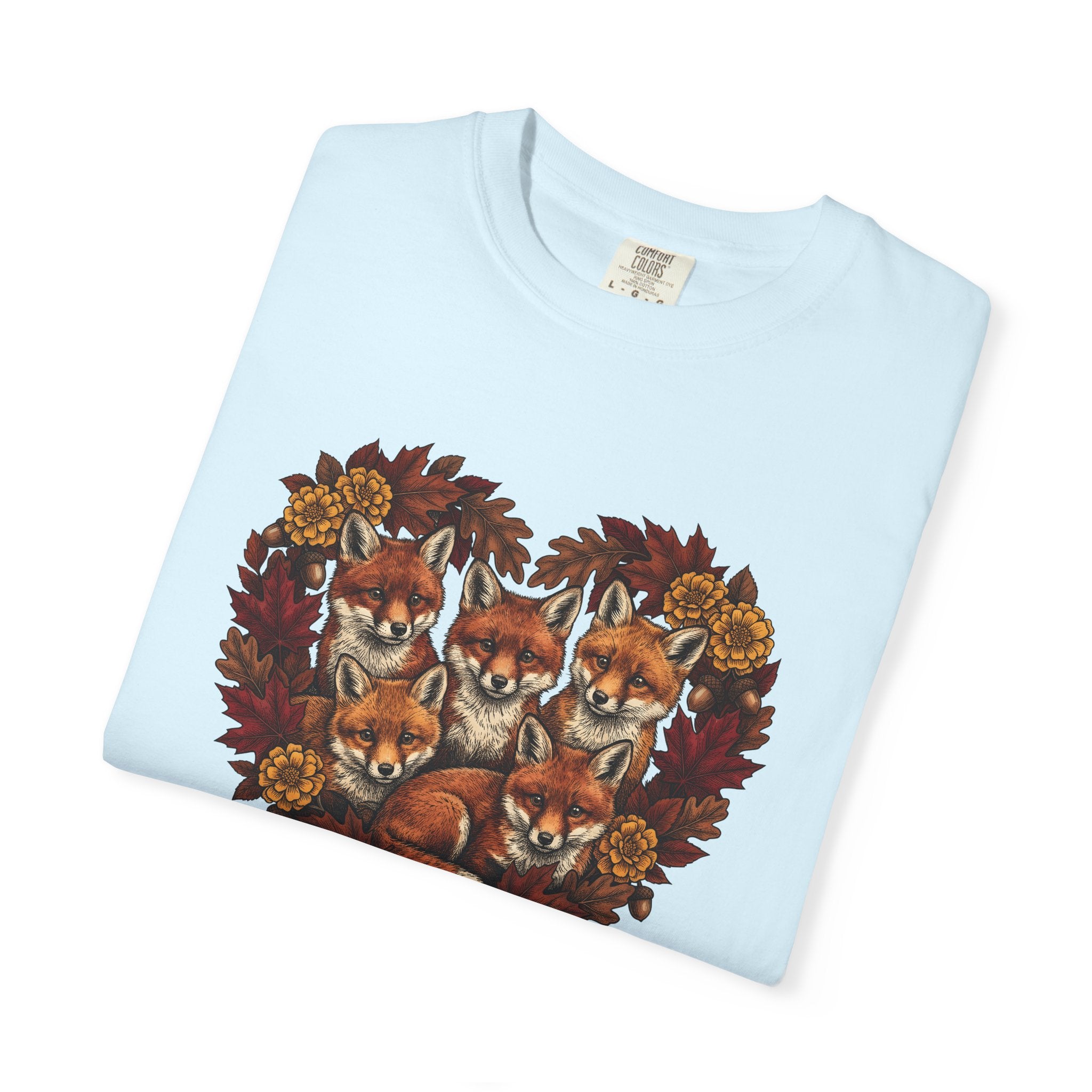 Fox Clan Shirt St. Valentine's Day Fauna Gift Women Nature Tee Fox T-Shirt Valentine Fan Naturalistic Tshirt Wildlife Graphic Antique Heart