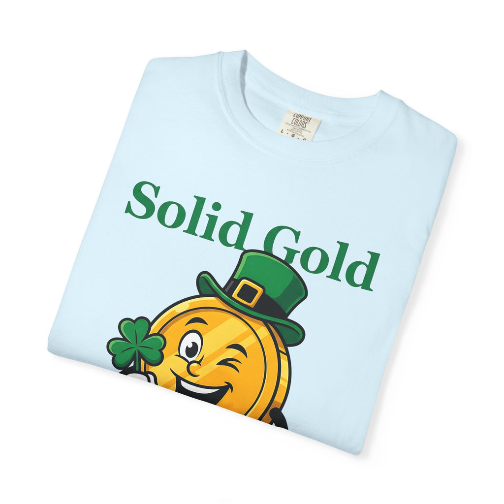 Gold Currency Figure Shirt St Patrick's Day Luck Gift Women Animated Tee Coin T-Shirt Shamrock Fan Cartoon Tshirt Fortune Graphic Bright