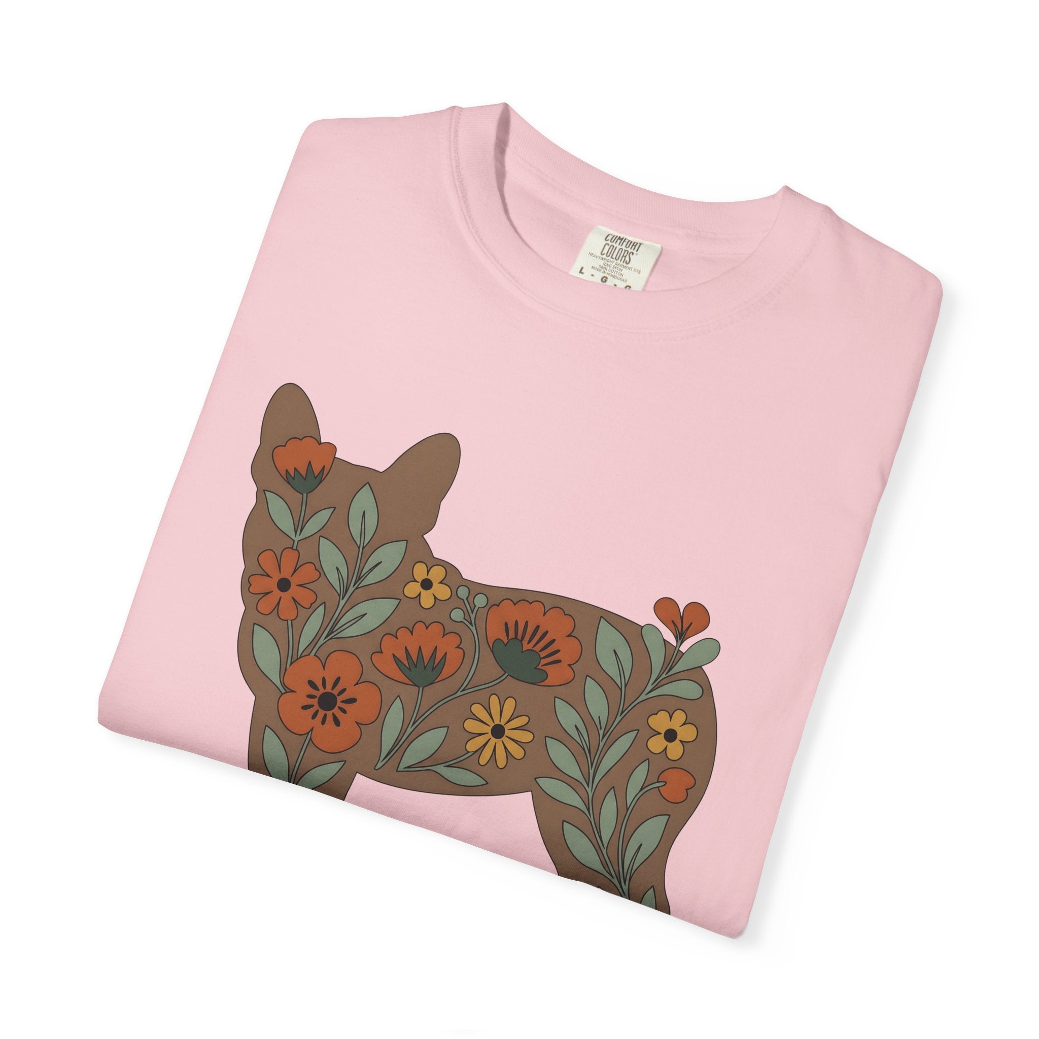 French Bulldog Shirt Dog Floral Gift Women Boho Tee Bouledogue Francais T-Shirt Dog Fan Hippie Tshirt Botanical Graphic Minimalist Flowers