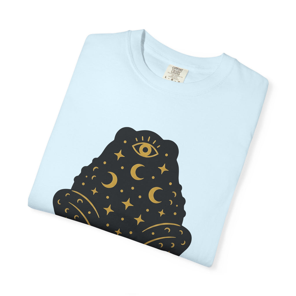 Mystical Frog Shirt Boho Chic Astrology Gift Women Minimal Tee Toad T-Shirt Bohemian Fan Simple Tshirt Zodiac Graphic Celestial Moon Tshirt