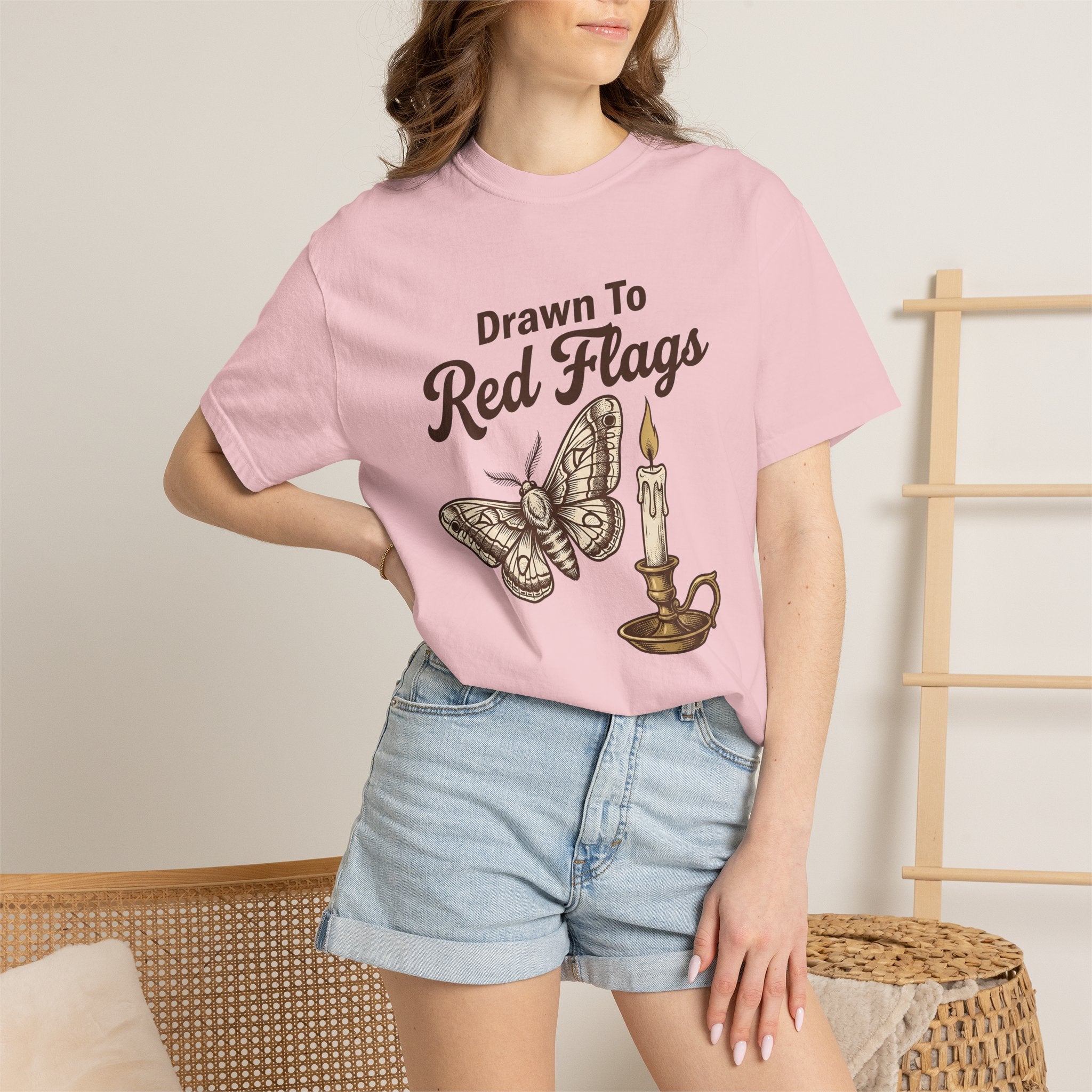 Moth Candle Shirt Funny Keepsake Gift Women Old School Tee Candle T-Shirt Humor Fan Vintage Tshirt Memory Graphic Doodle Brass Holder Tshirt