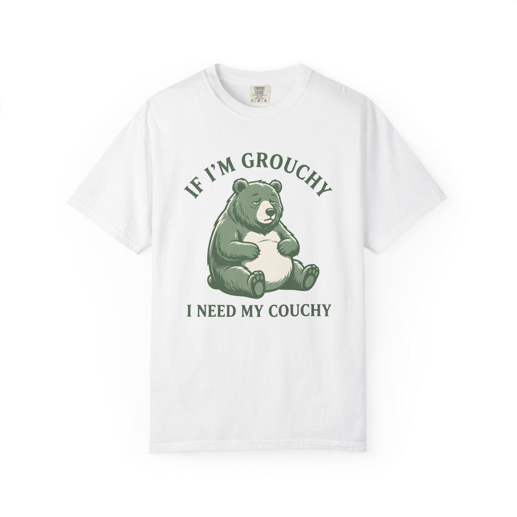 Grumpy Bear Shirt Funny Animal Gift Women Cartoon Tee Teddy Bear T-Shirt Humor Fan Comic Tshirt Wildlife Graphic Vintage Sofa Tshirt