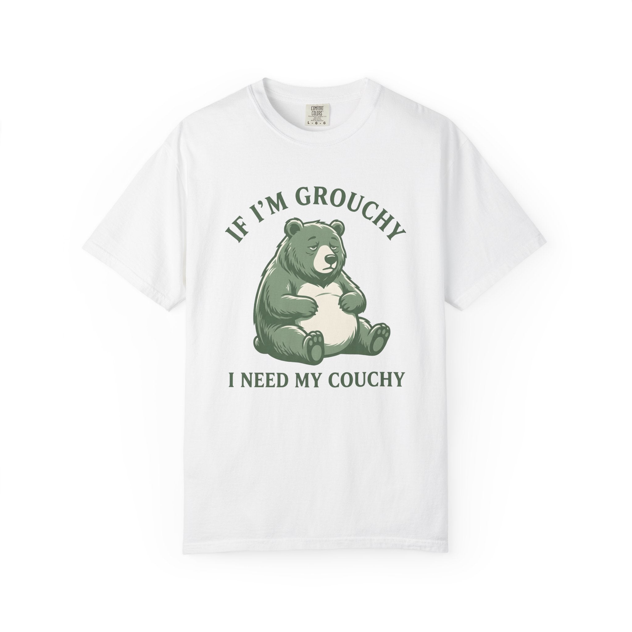 Grumpy Bear Shirt Funny Animal Gift Women Cartoon Tee Teddy Bear T-Shirt Humor Fan Comic Tshirt Wildlife Graphic Vintage Sofa Tshirt