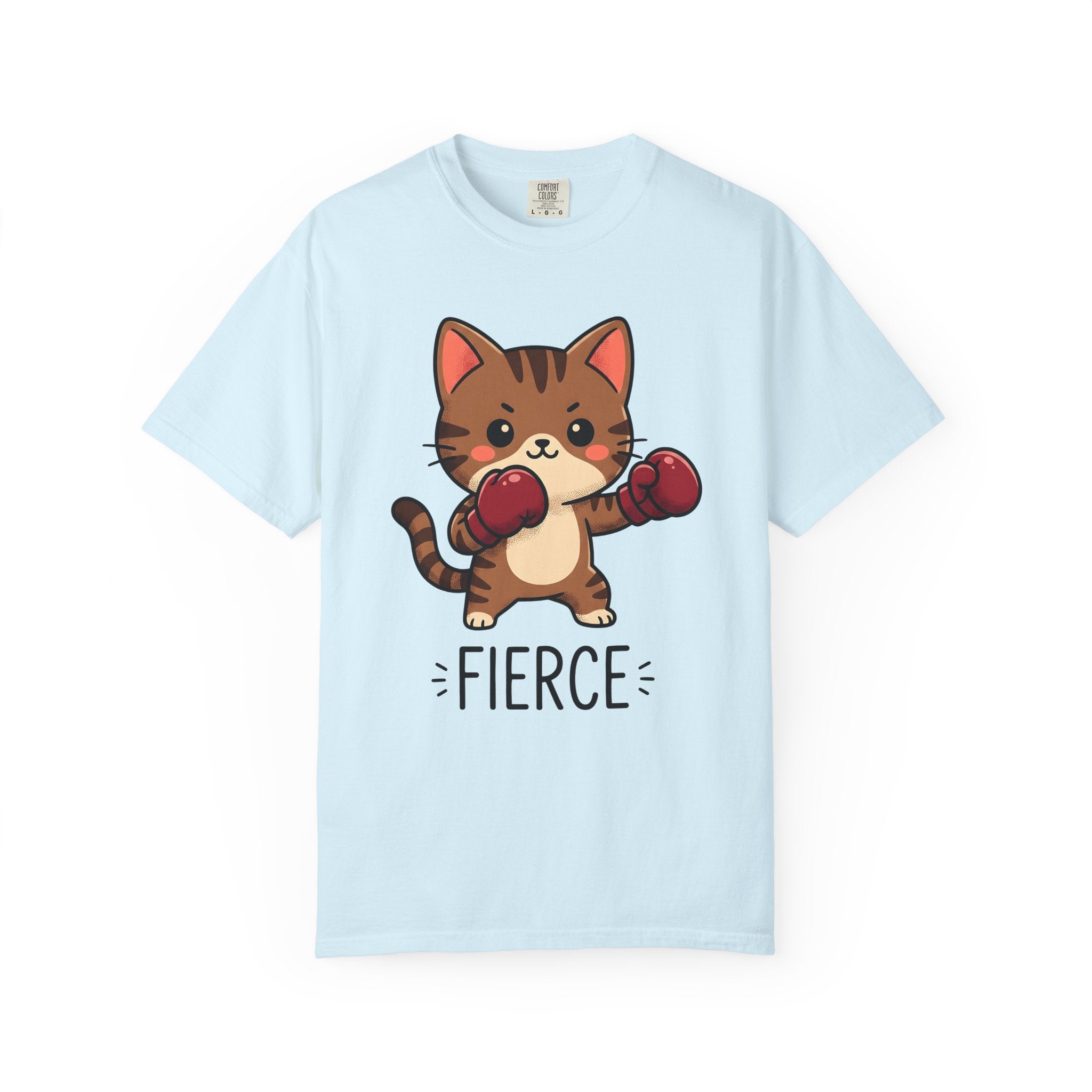 Boxing Kitty Shirt Cat Wildlife Gift Women Charming Tee Boxing Cat T-Shirt Cat Fan Feline Graphic Tshirt Animal Illustration Animation