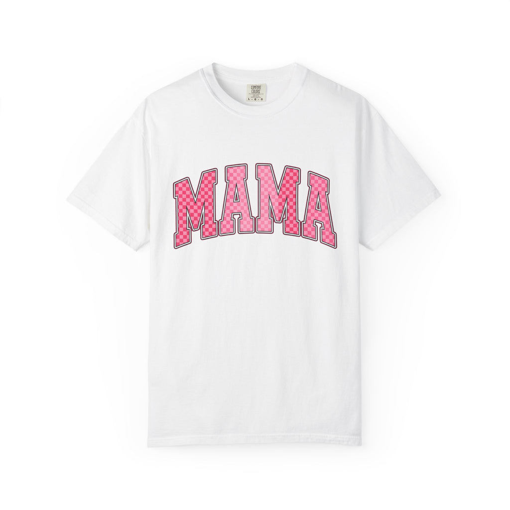 Pink Checkered Lettering Shirt Mom Household Gift Women Strong Tee Typography T-Shirt Motherhood Fan Bold Tshirt Domestic Graphic Vintage