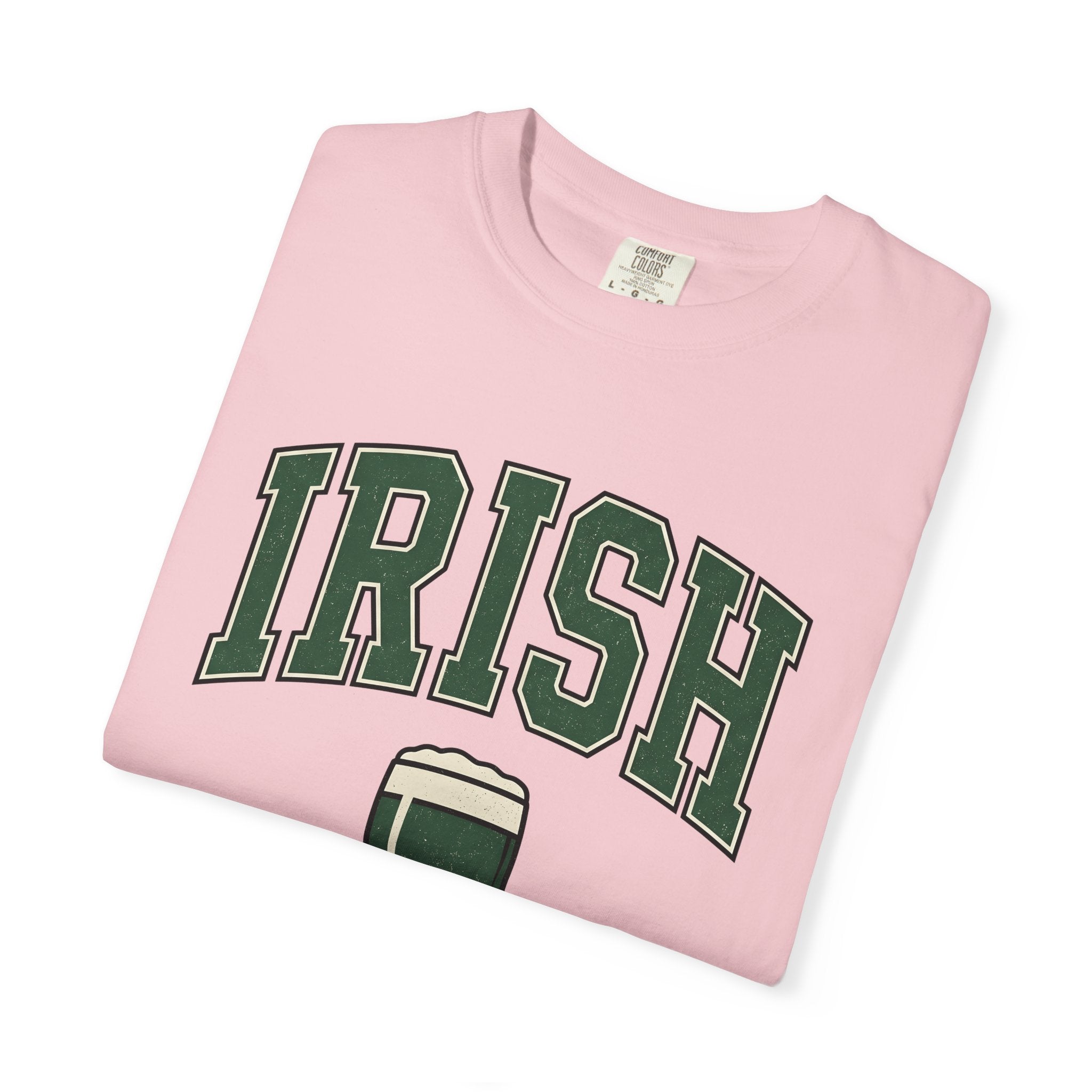 Pint Glass Shirt St Patrick's Day Liquor Gift Women Hand Drawn Tee Beer Glass T-Shirt Shamrock Fan Illustrated Tshirt Cocktail Graphic
