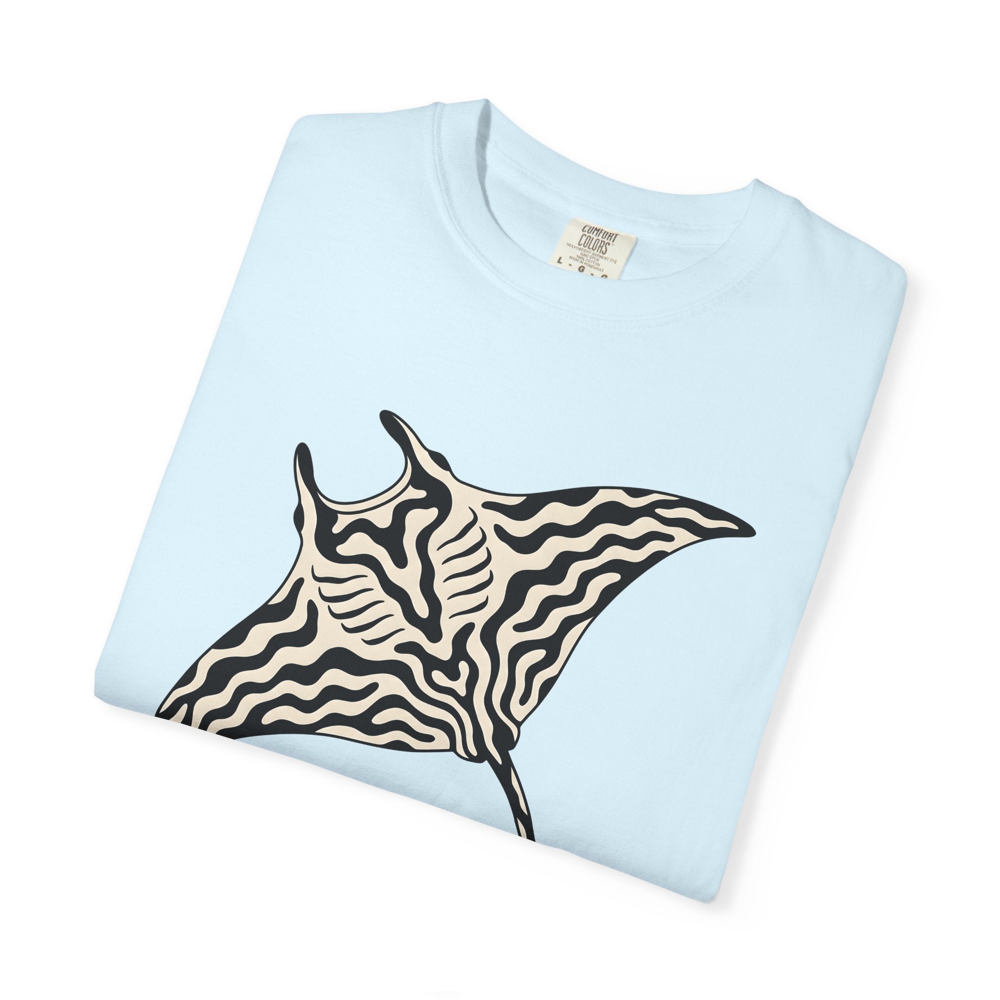 Ray Fish Shirt Ocean Fauna Gift Women Basic Tee Manta T-Shirt Marine Fan Stingray Graphic Current Wildlife Print Tshirt