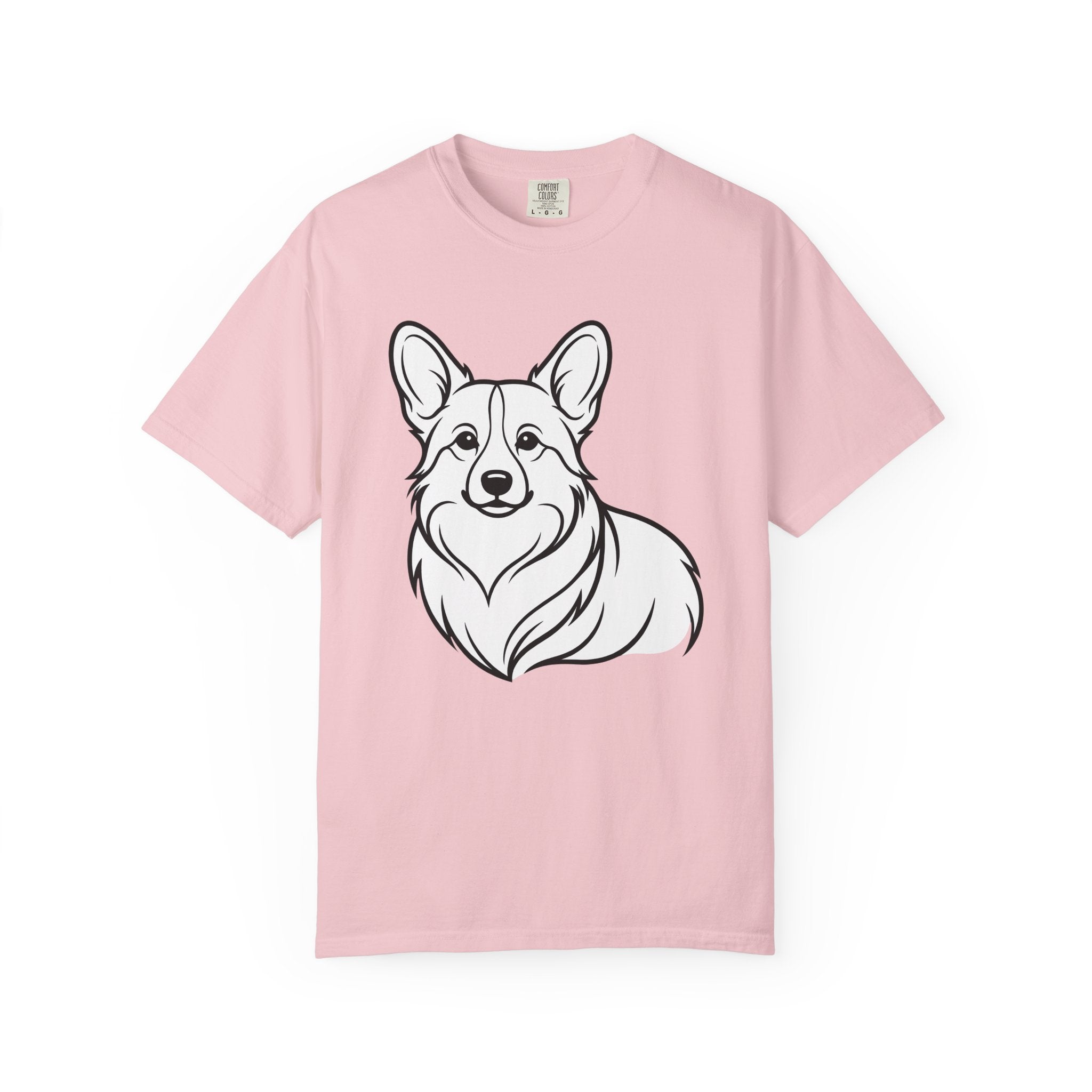 Corgi Dog Shirt Dog Fauna Gift Women Cartoon Tee Puppy T-Shirt Dog Fan Corgi Tshirt Wildlife Graphic Geometric Pet Animal Tshirt