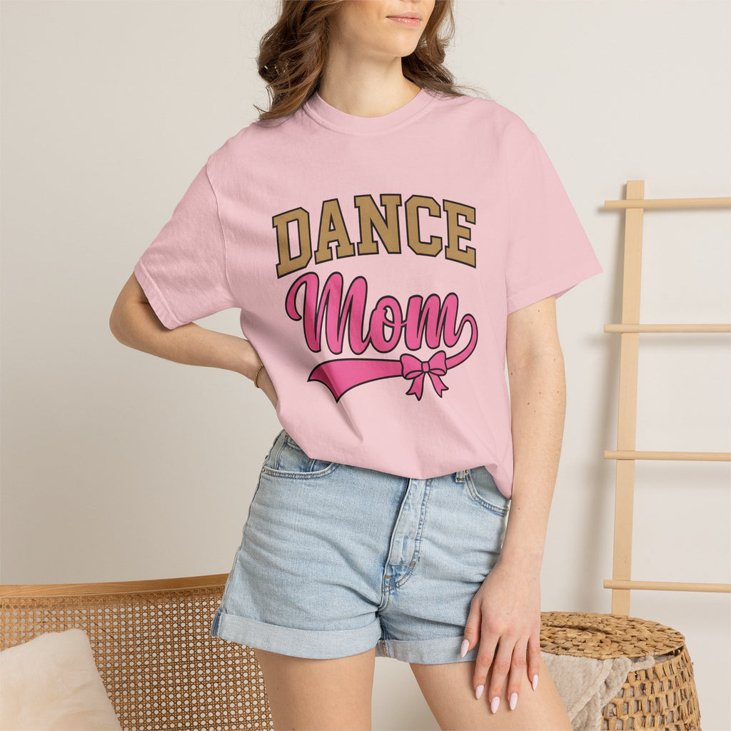 Bow Design Shirt Moms Recital Gift Women Thick Tee Bow T-Shirt Motherhood Enthusiast Bold Tshirt Performance Graphic Old School Tie Tshirt