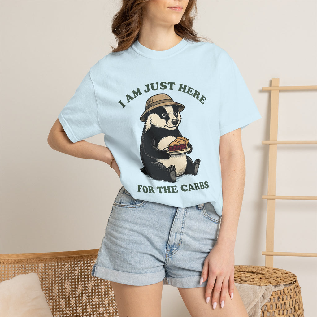 Badger Cake Shirt Desserts Critters Gift Women Heritage Tee Cake T-Shirt Pastry Fan Vintage Tshirt Animal Graphic Outline Pith Helmet Tshirt
