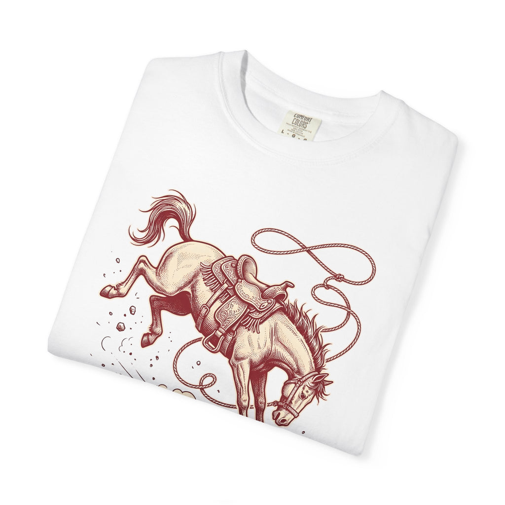 Bronc Horse Shirt Cowgirl Barrel Racing Gift Women Country Tee Mustang T-Shirt Rodeo Fan Western Tshirt Rodeo Graphic Retro Rope Tshirt