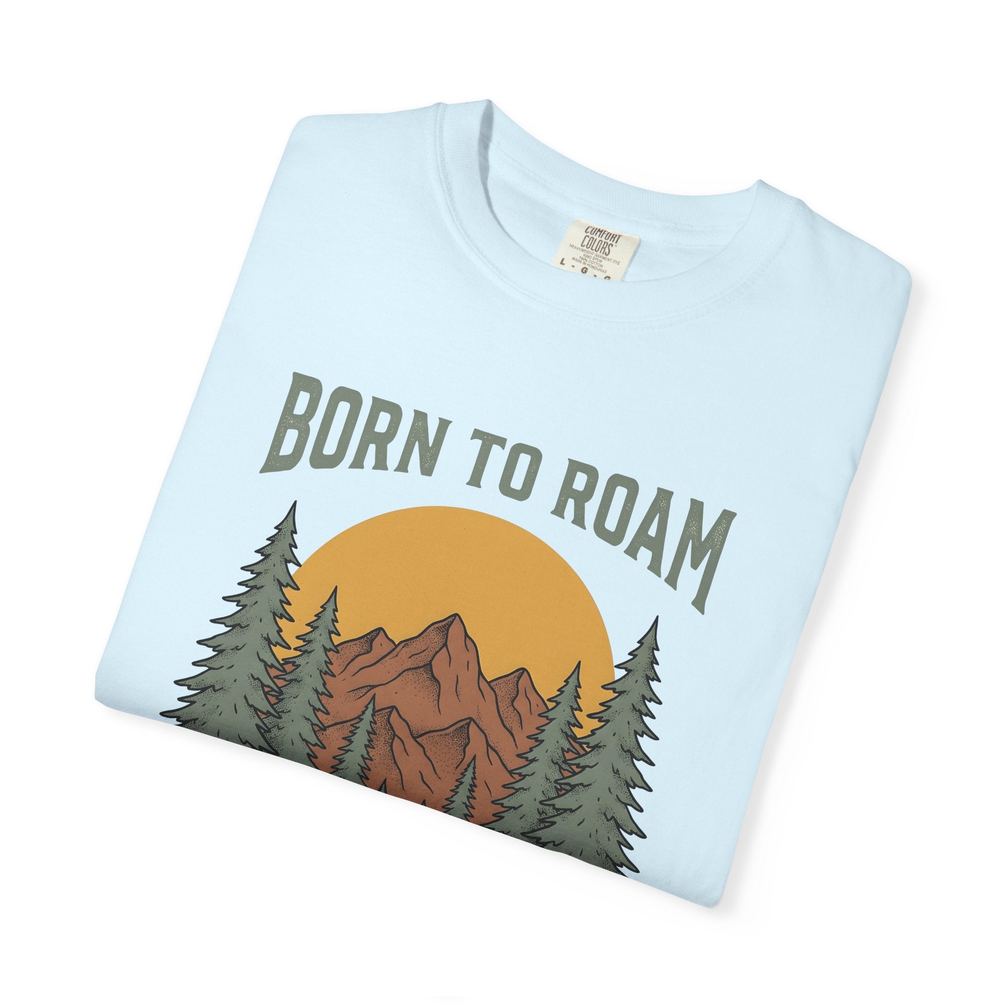 Mountain Trees Shirt Adventure Trekking Gift Women Retro Tee Forest T-Shirt Explorer Enthusiast Vintage Tshirt Hiking Graphic Sketch Bright