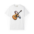 Unplugged Guitar Shirt America Instruments Gift Women Sketch Tee Acoustic Guitar T-Shirt Patriot Fan Vintage Drawing Guitar Illustration