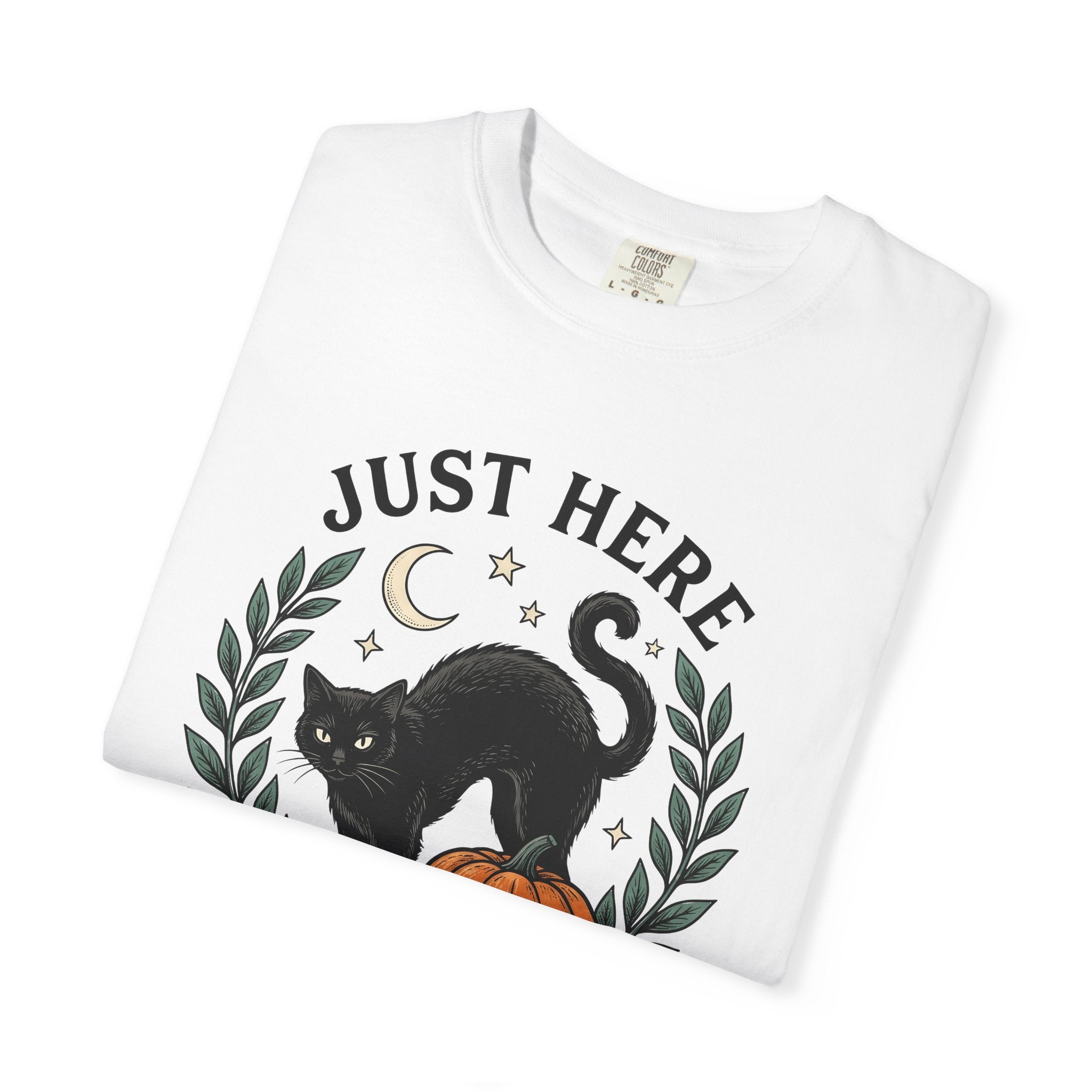 Black Cat Halloween Pumpkin Shirt Halloween Animal Gift Women Classic Tee Cat T-Shirt Horror Fan Retro Tshirt Kitty Graphic Doodle Twinkles