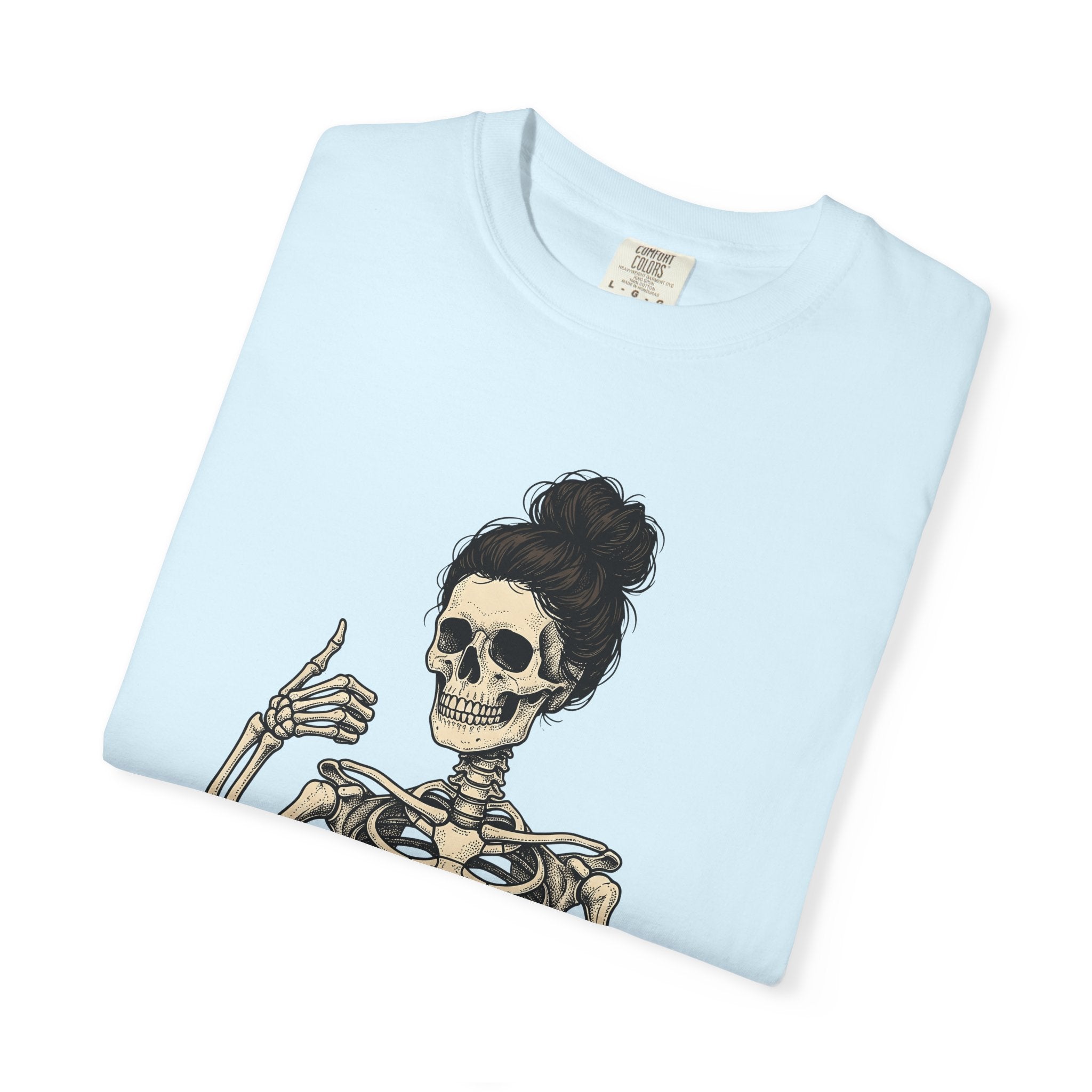 Bony Woman Shirt Moms Comedy Gift Women Antique Tee Skinny Woman T-Shirt Mother Fan Vintage Tshirt Humor Graphic Line Art Messy Hair Tshirt