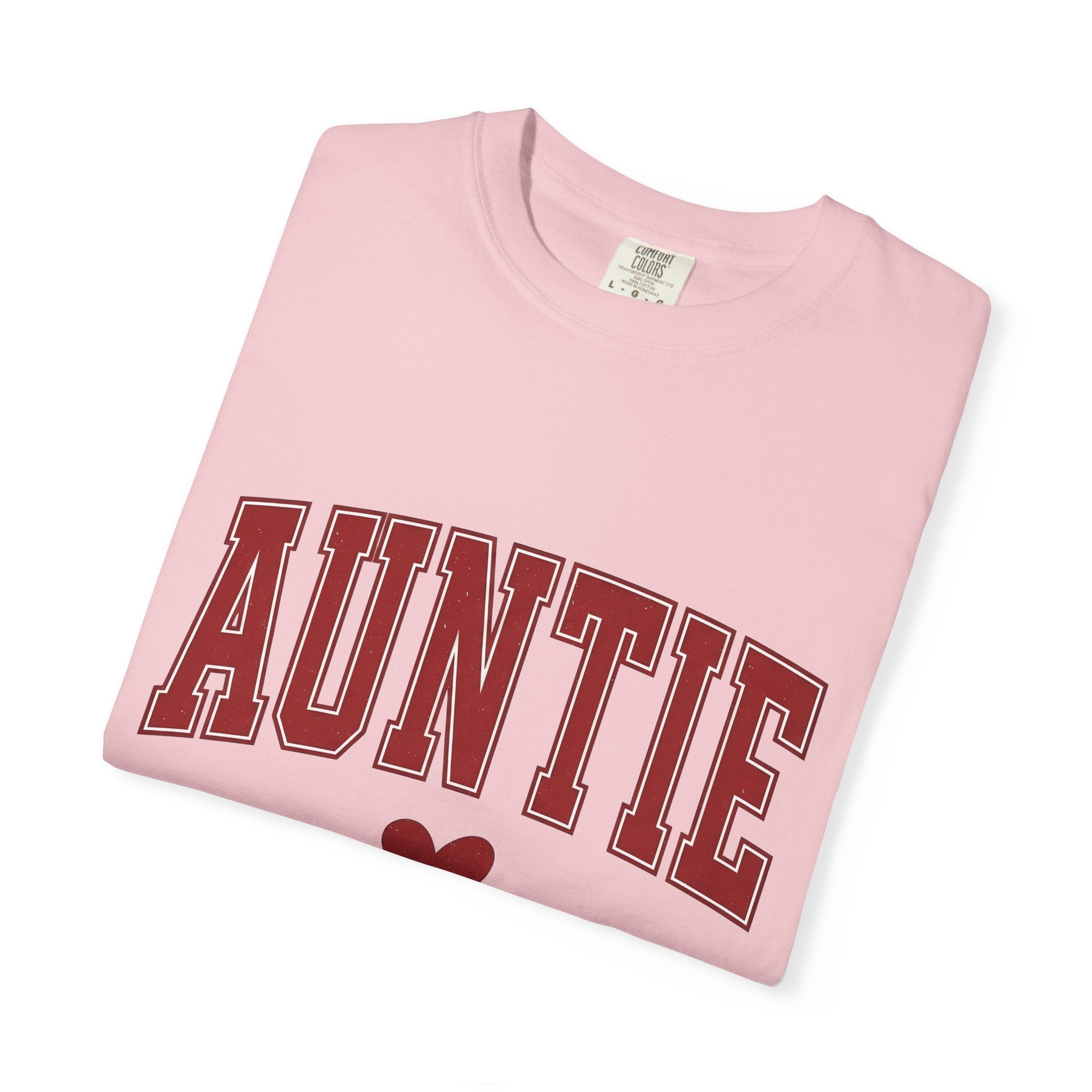Varsity Font Heart Shirt St Valentine's Day Relatives Gift Women Heavy Tee Lettering T-Shirt Valentine Fan Typography Tshirt Family Graphic