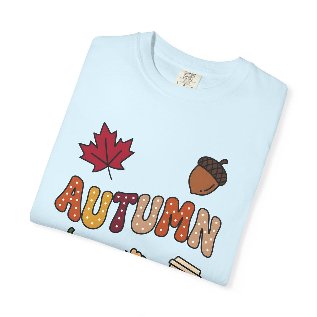 Fall Icons Shirt Autumn Crops Gift Women Line Art Tee Autumn Symbols T-Shirt Fall Fan Simple Illustration Tshirt Harvest Graphic Squash