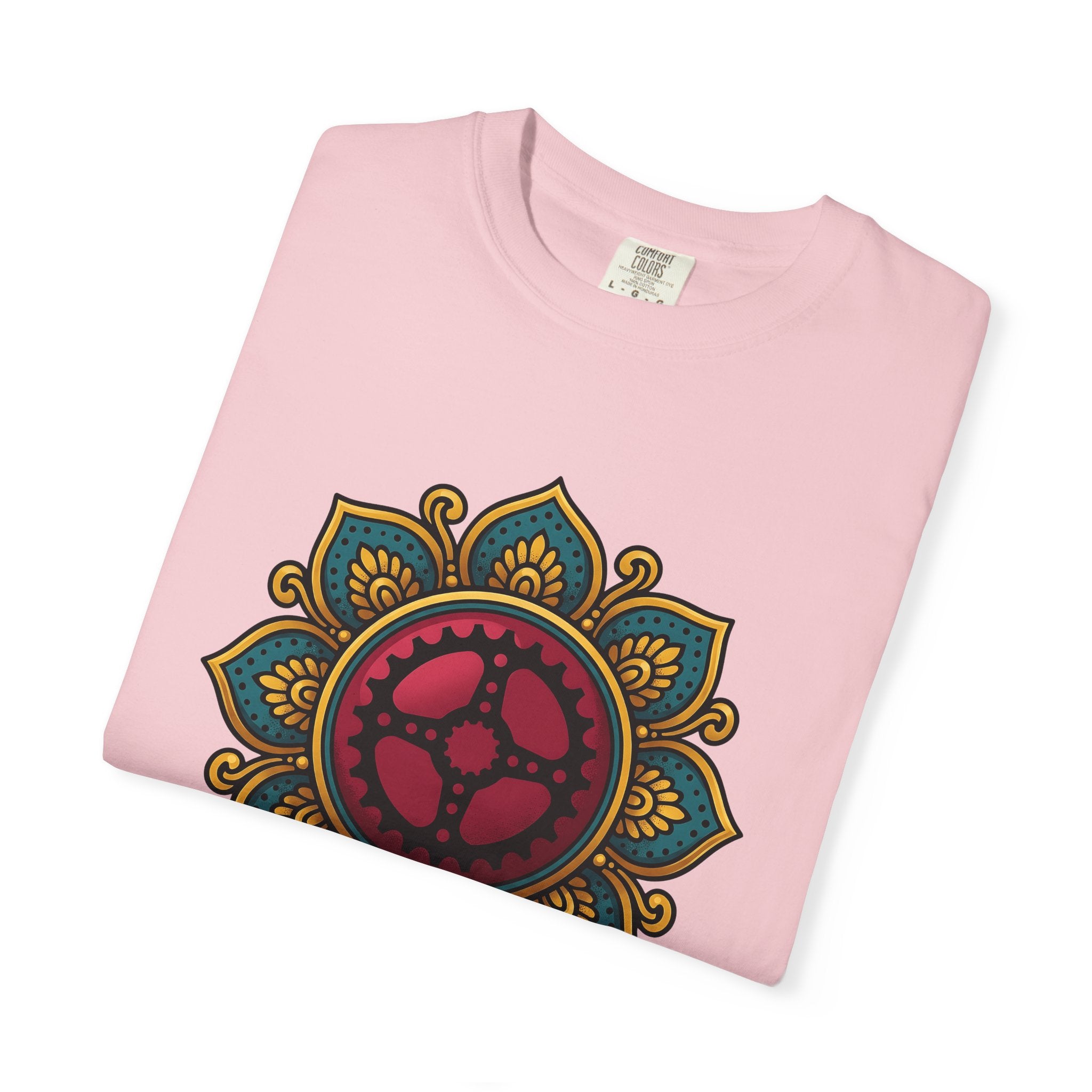 Bike Gear Mandala Shirt Sports Cycling Gift Women Boho Tee Bicycle T-Shirt Athlete Enthusiast Hippie Tshirt Biking Graphic Vintage Floral