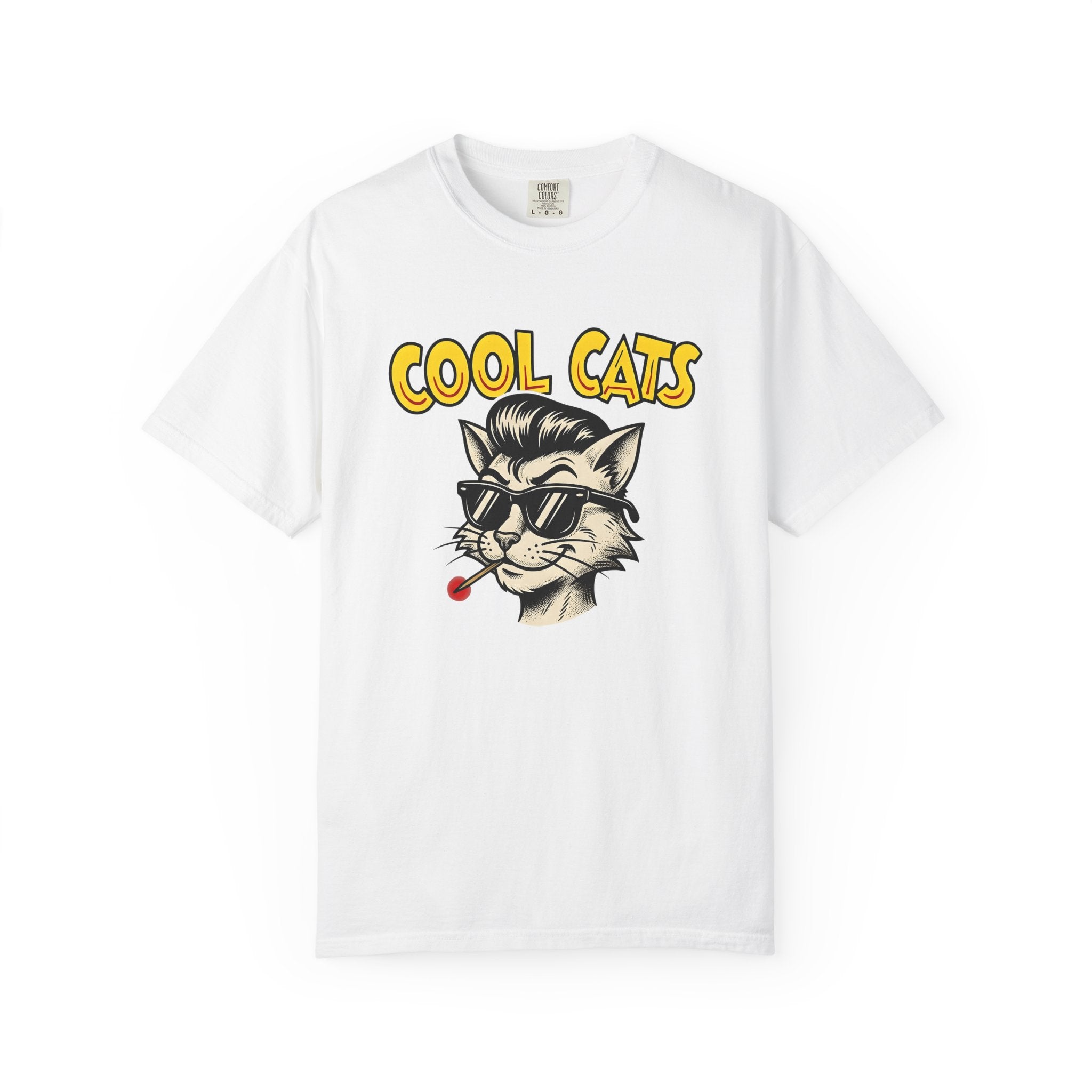 Kitty Shades Shirt Cat Fun Gift Women Comic Tee Sunglasses T-Shirt Cat Fan Cartoon Tshirt Humor Graphic Vintage Stick Tshirt