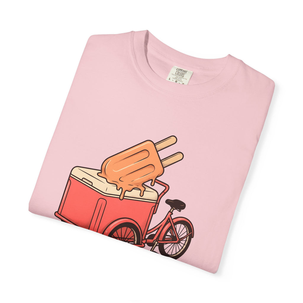 Ice Cream Cart Shirt Desserts Beach Gift Women Comic Tee Ice Cream Van T-Shirt Sweets Fan Cartoon Tshirt Coastal Graphic Vintage Bike Tshirt