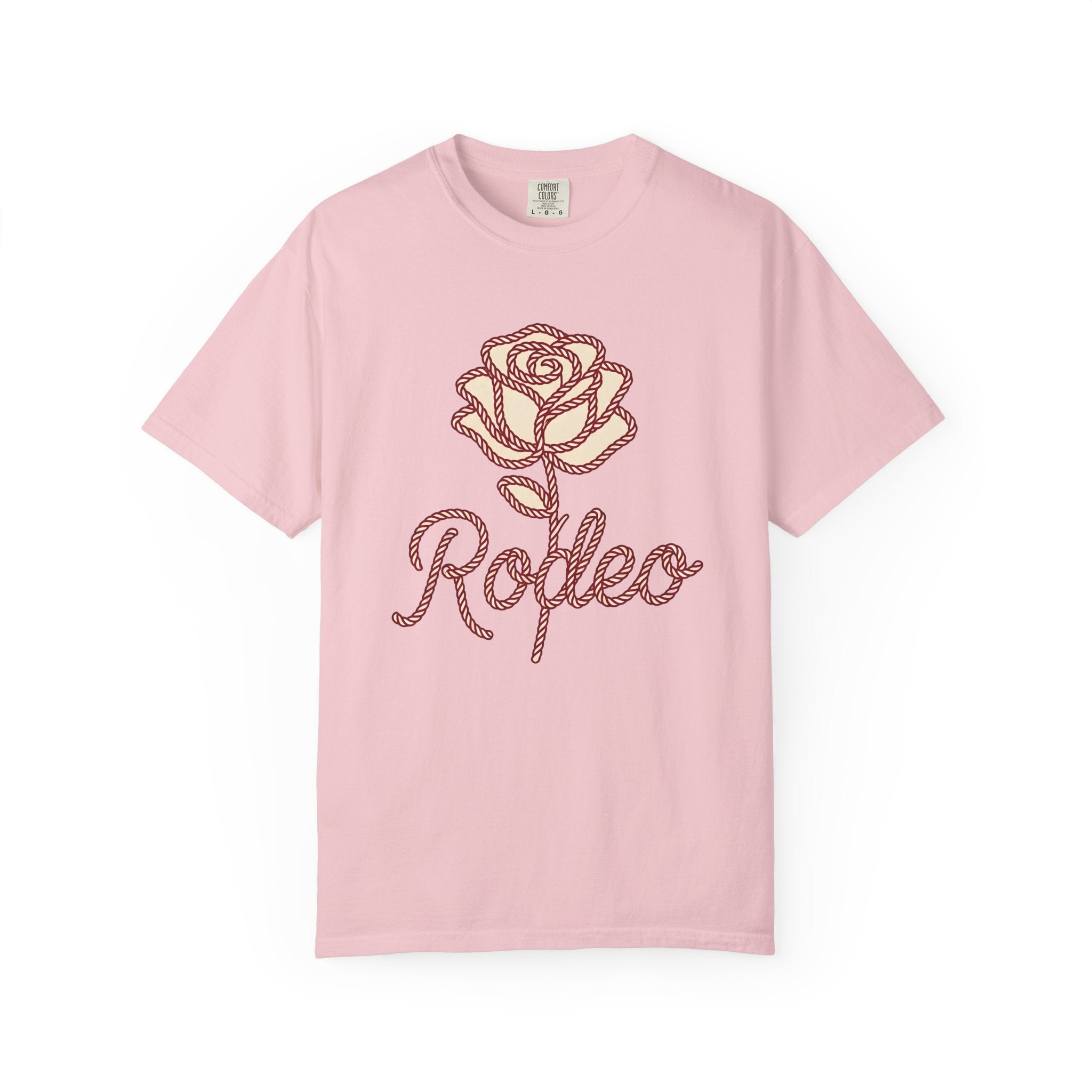 Cord Rose Shirt Cowgirl Livestock Gift Women Folk Tee Rose T-Shirt Rodeo Fan Handdrawn Tshirt Farm Graphic Sketch Noose Tshirt