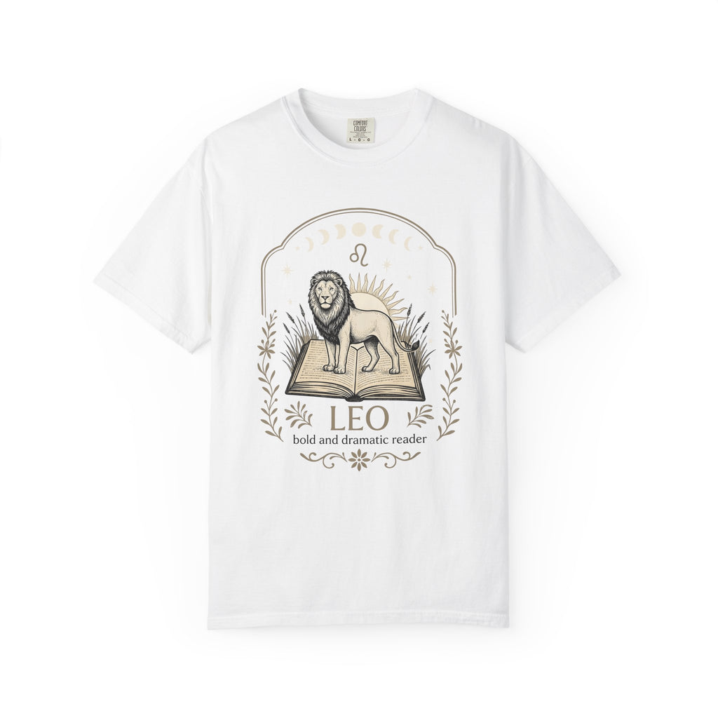 Lion Journal Shirt Boho Chic Horoscope Gift Women Celestial Tee Diary T-Shirt Bohemian Enthusiast Astrology Tshirt Astrology Graphic Retro