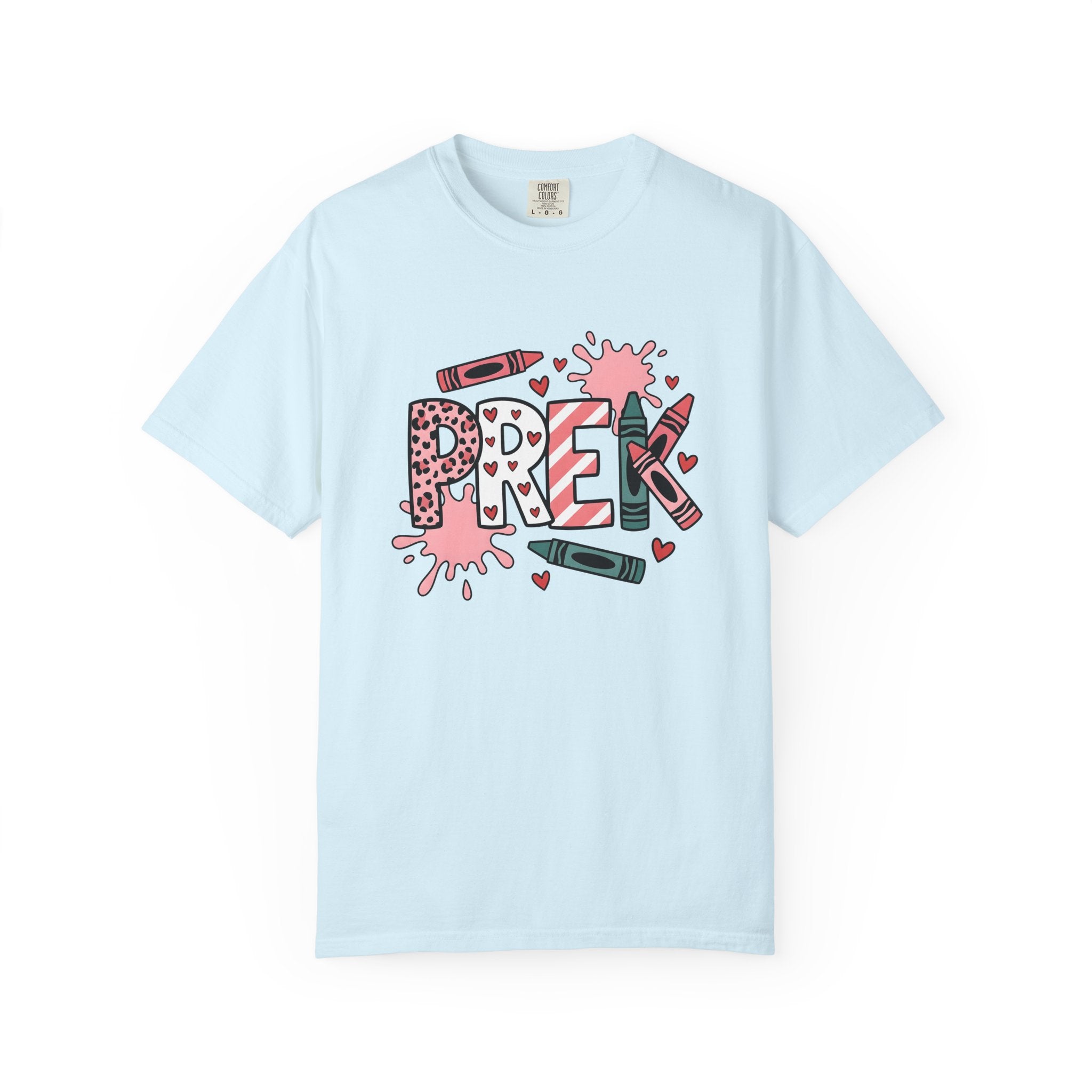 Colored Pencil Design Shirt Teachers Education Gift Women Cute Tee Colored Pencil T-Shirt Educator Enthusiast Adorable Tshirt Learning
