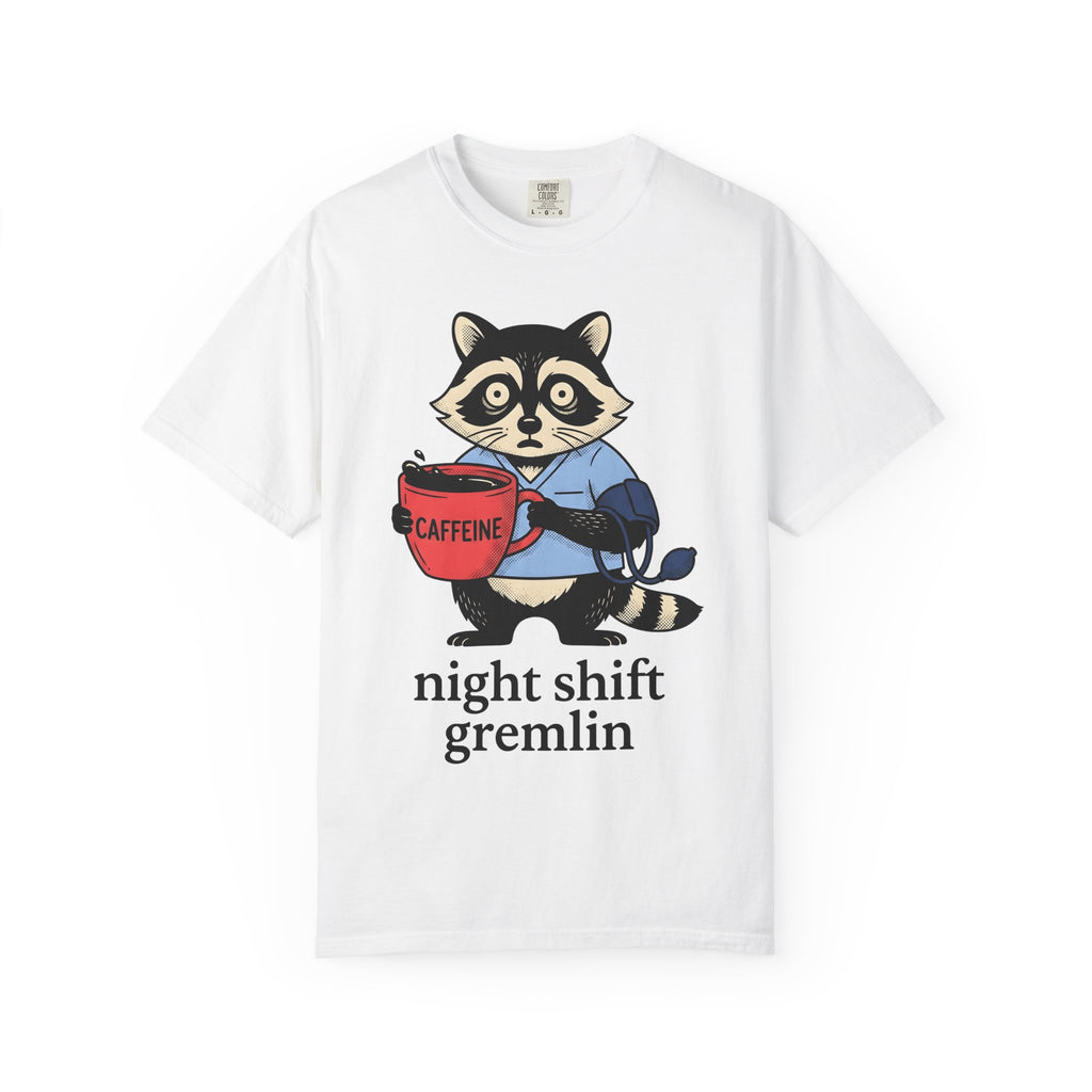 Raccoon Mug Shirt Nurses Wildlife Gift Women Comic Tee Raccoon T-Shirt Nurse Enthusiast Cartoon Tshirt Animal Graphic Vintage Nurse Uniform