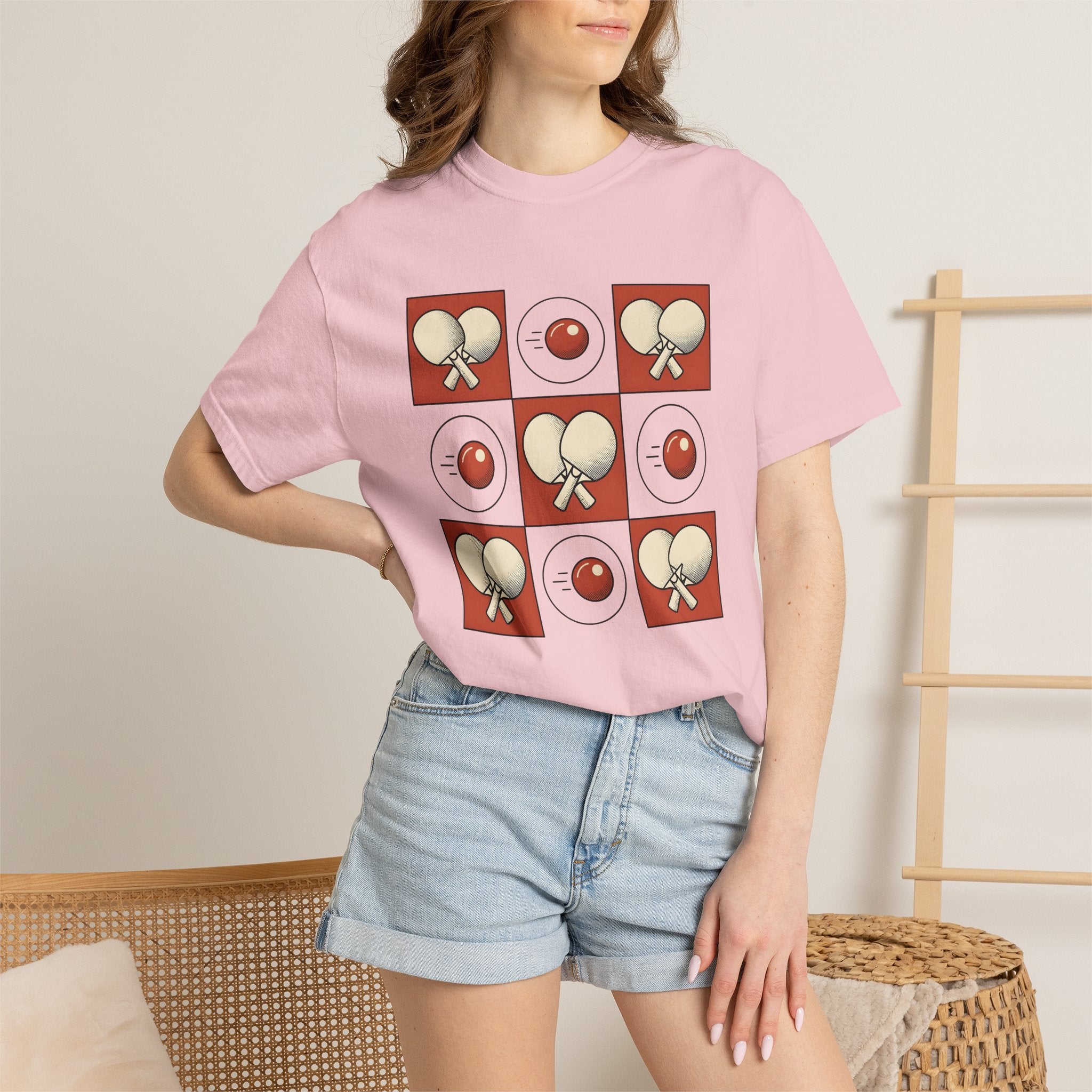 Table Tennis Paddles Shirt Sports Board Games Gift Women Comic Tee Ping Pong Bat T-Shirt Athlete Fan Tabletop Graphic Vintage Ping Pong Ball