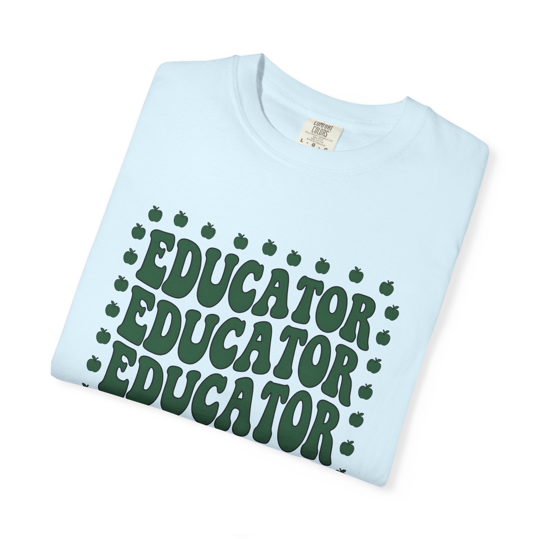 Apple Graphic Shirt Teachers School Gift Women Groovy Tee Apple T-Shirt Educator Enthusiast Psychedelic Tshirt Classroom Graphic Retro Fruit