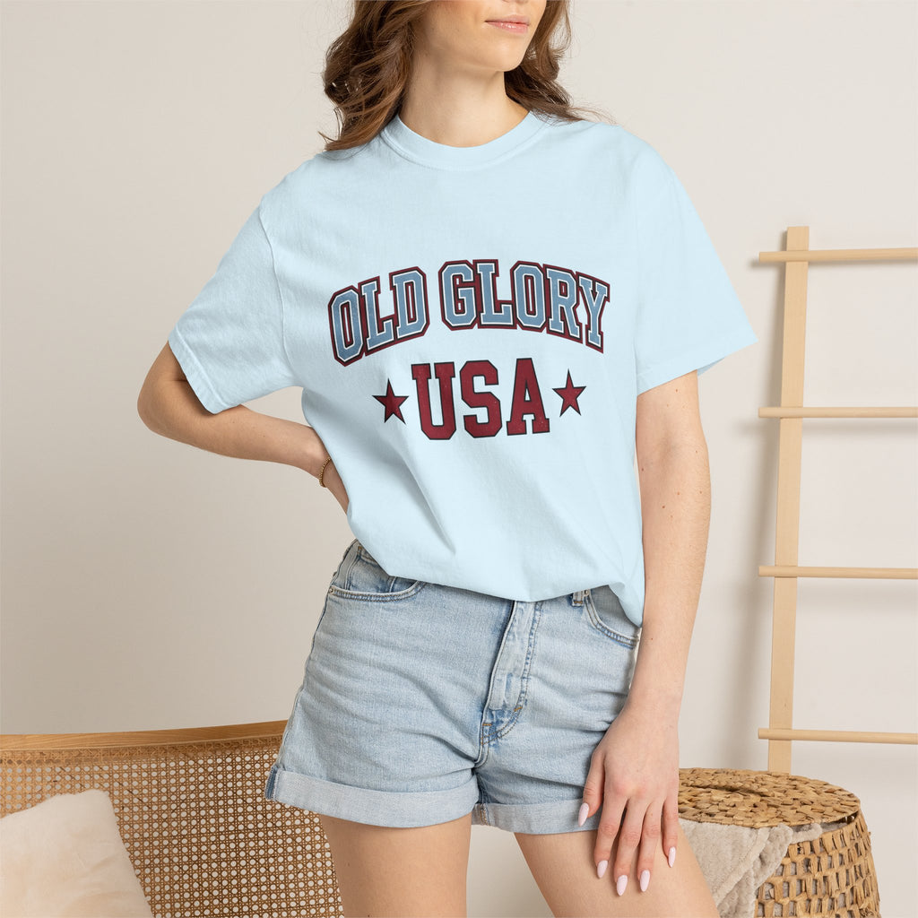 Varsity Lettering Shirt 4th Of July American Gift Women Vintage Tee Letterman T-Shirt Independence Fan Distressed Tshirt Patriotic Graphic