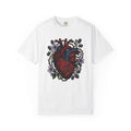 Human Heart Shirt Boho Chic Outdoors Gift Women Floral Tee Heart T-Shirt Hippie Fan Bohemian Tshirt Nature Graphic Retro Meadow Flowers