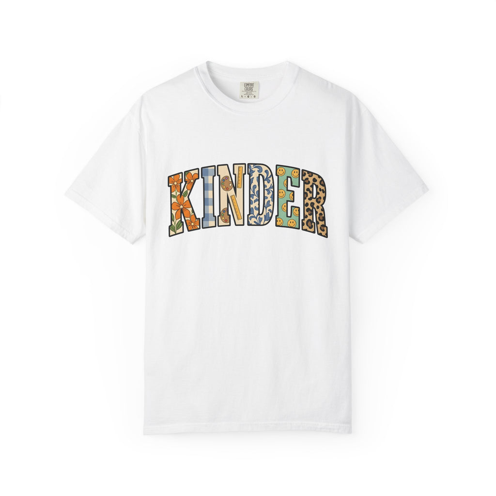 Kindergarten Graphic Shirt Teacher School Gift Women Playful Tee Preschool T-Shirt Educator Enthusiast Fun Tshirt Education Graphic Retro